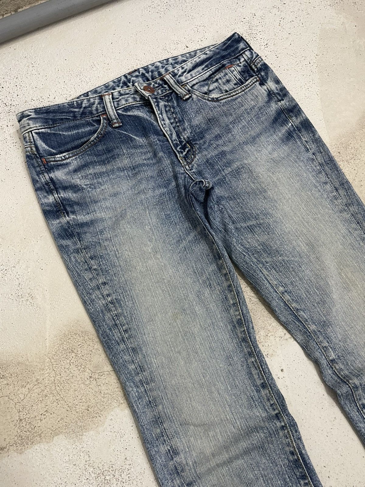 Acid Wash Rusty Skinny Japan Denim