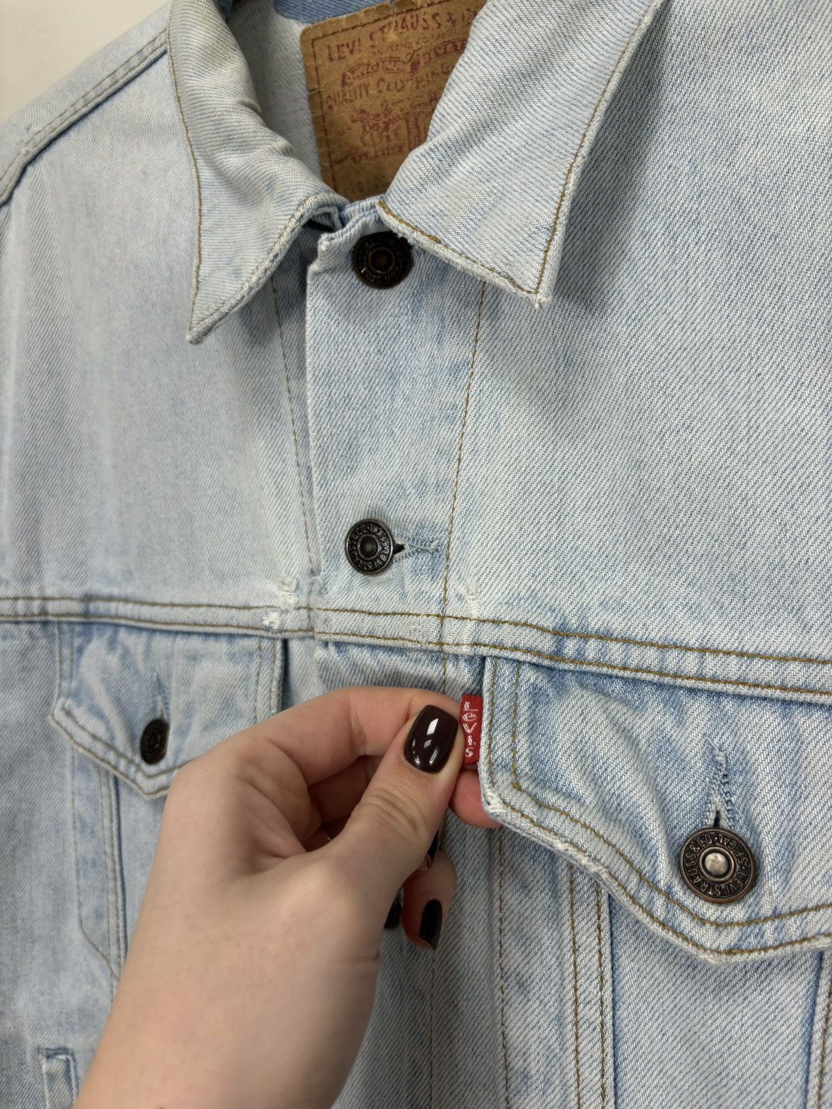Levi's Vintage 90s Levi’s USA Faded Washed Rare Hype Denim Jacket Size US M / EU 48-50 / 2 - 6 Thumbnail