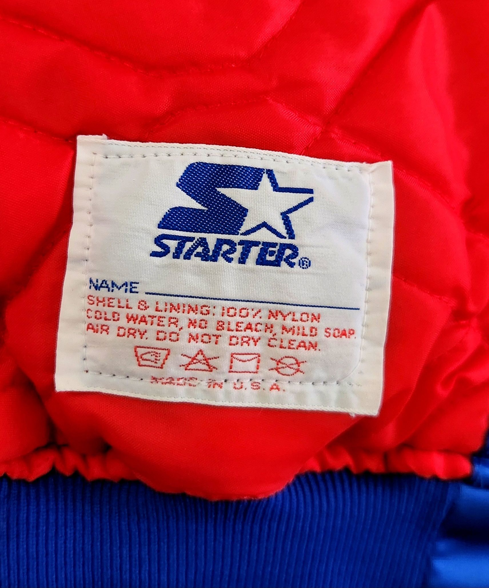 NFL × Starter × Vintage Starter True Vintage 80's New York Giants NFL Satin Football Size US XL / EU 56 / 4 - 10 Thumbnail