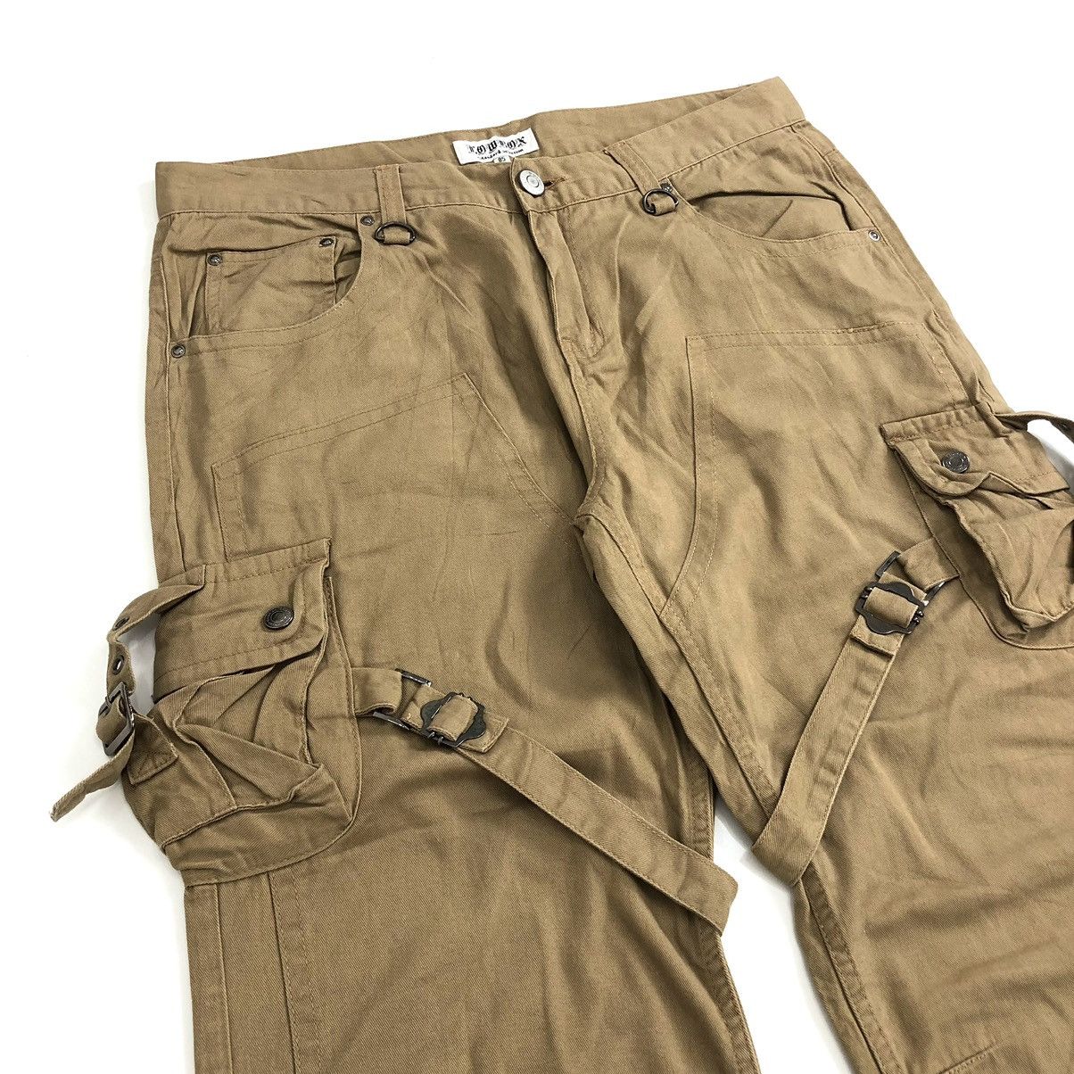 If Six Was Nine × Japanese Brand × LOWBOX Vintage Y2K Lowbox Bondage Double Knee Cargo Pants Size US 34 / EU 50 - 4 Thumbnail