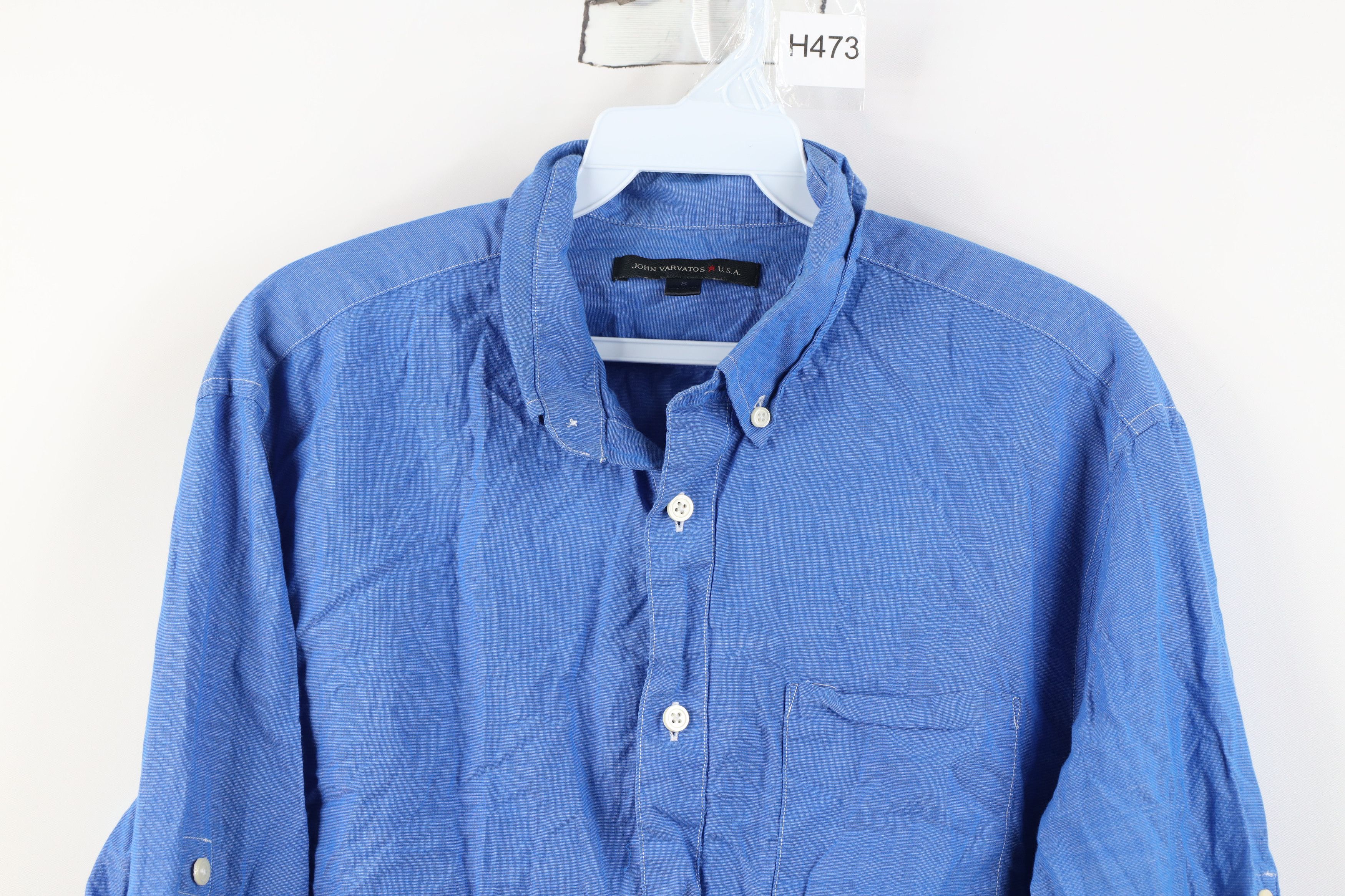 John Varvatos John Varvatos USA Roll Cuff Collared Button Down Shirt Size US S / EU 44-46 / 1 - 2 Thumbnail
