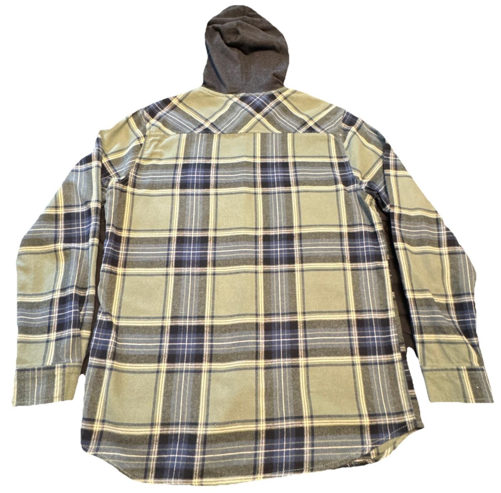 UNIONBAY Men’s M Union Bay Light Plaid Hooded Button Down (644) Size US S / EU 44-46 / 1 - 2 Thumbnail