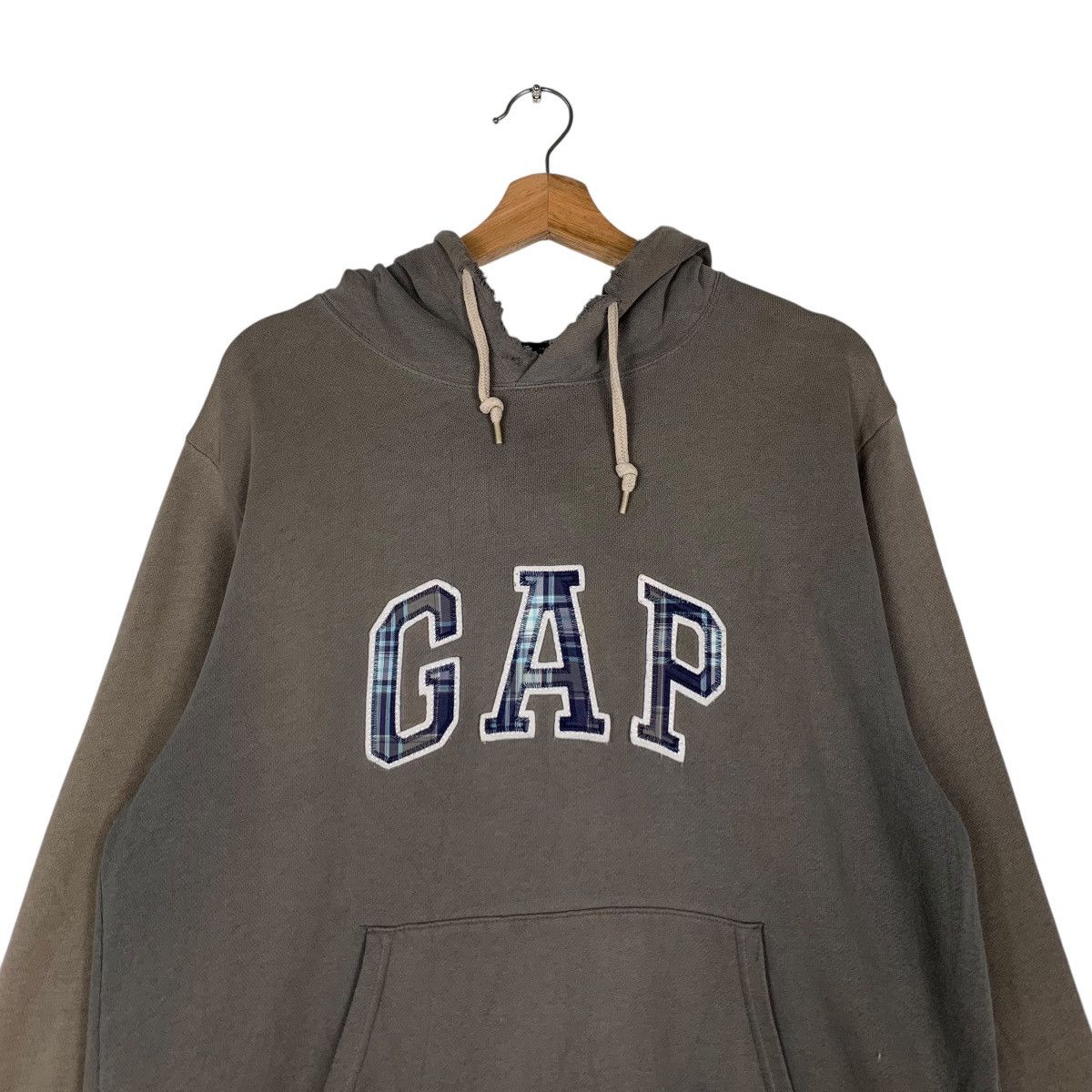 Gap GAP Checked Big Logo Pullover Hoodies Sweatshirt #1338-C60 Size US L / EU 52-54 / 3 - 11 Thumbnail