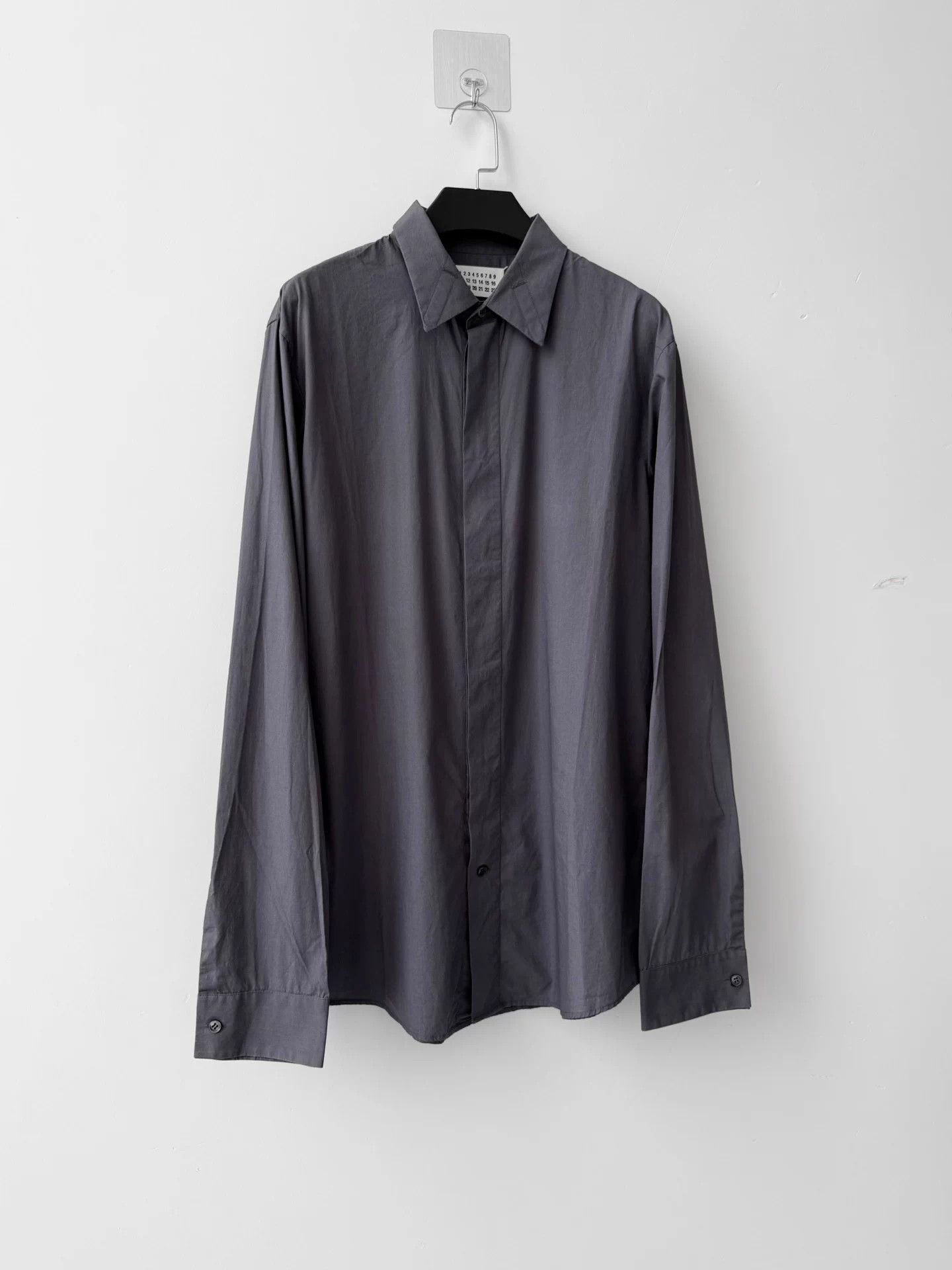 Maison Margiela Margiela 3M F/W11 Hidden Button Shirt Dusk Gray 50 Size US M / EU 48-50 / 2 - 2 Thumbnail