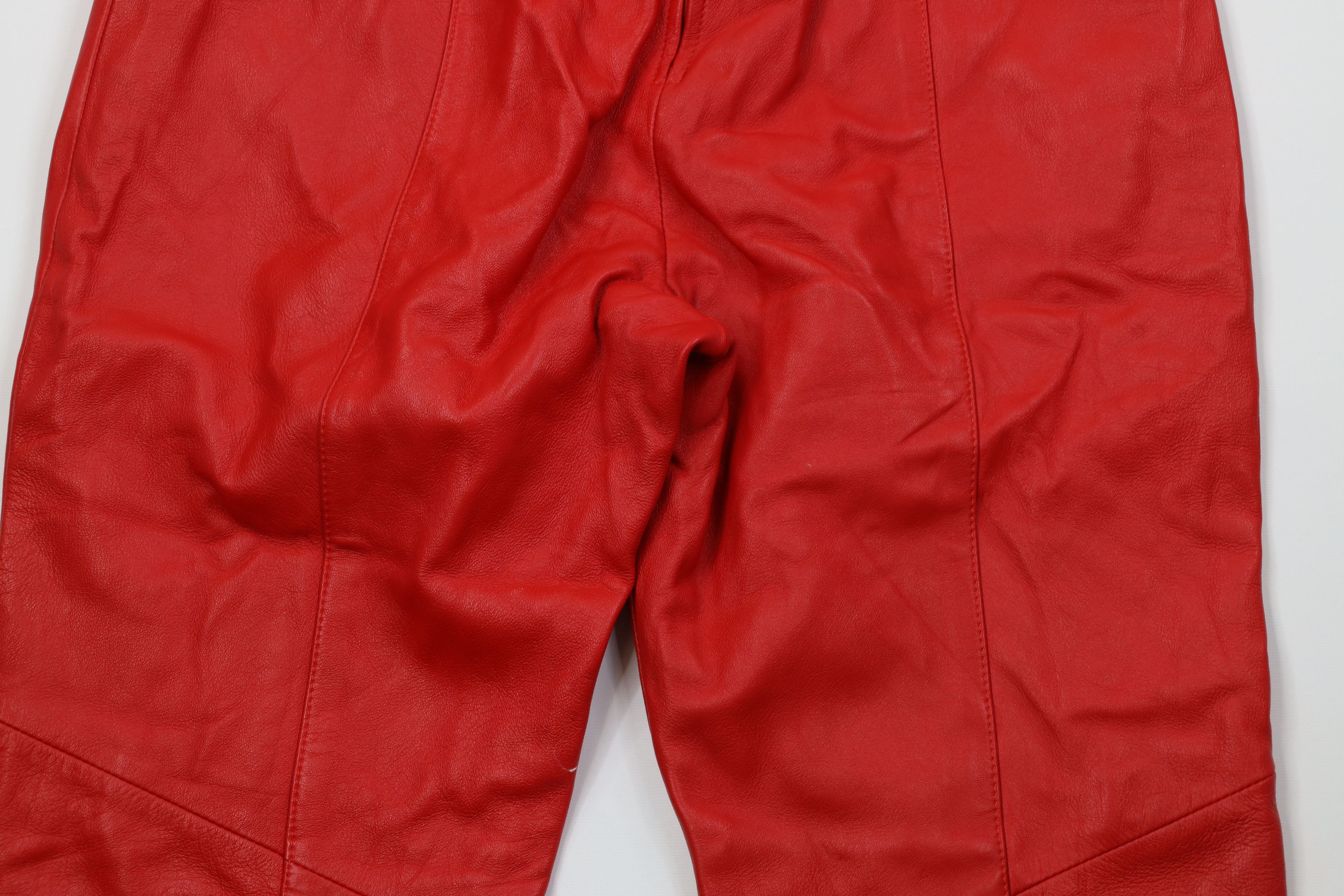Vintage Vintage 90s Streetwear Eddie Murphy Soft Leather Pants Red Size 38" / US 16 / IT 52 - 9 Thumbnail