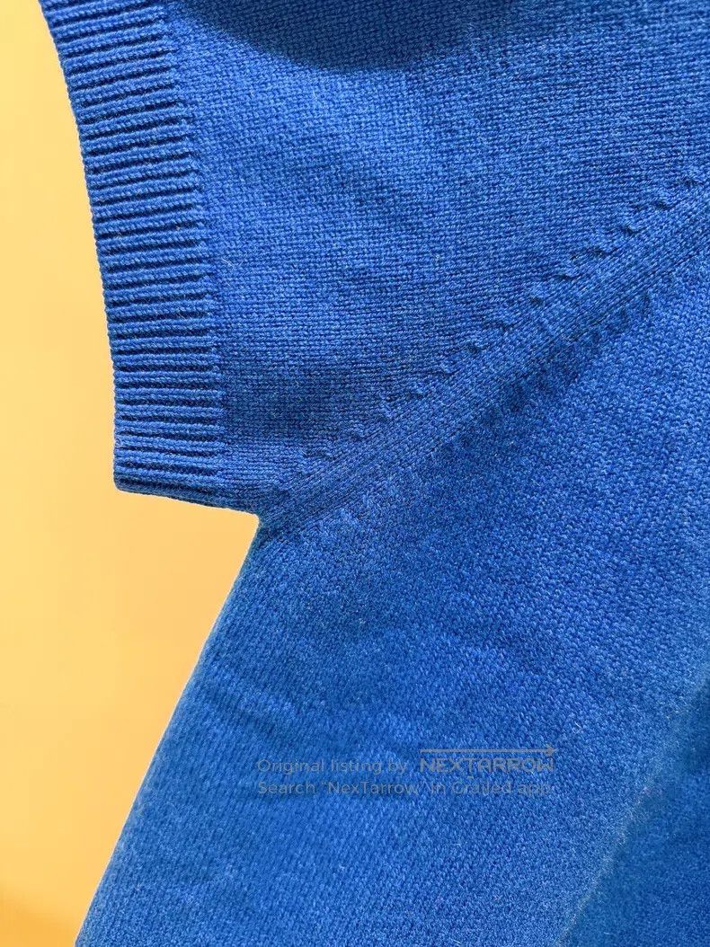 Hermes Hermes Deep Sea Blue Pig Nose Ice Cream Cashmere Short Sle Size XS / US 0-2 / IT 36-38 - 6 Thumbnail