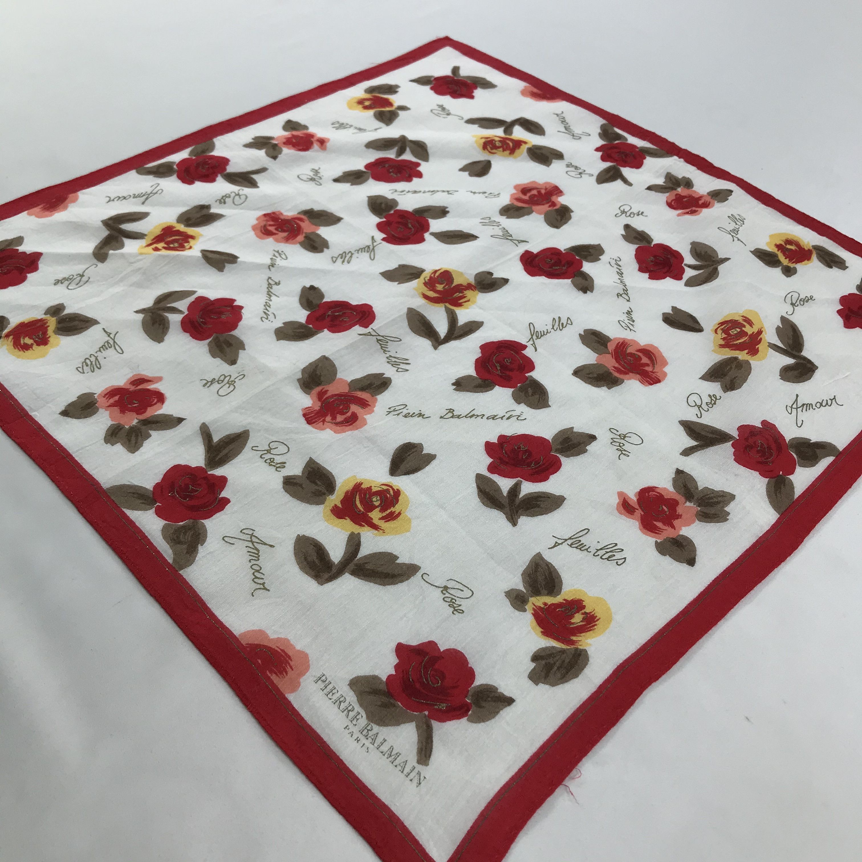 Pierre Balmain × Vintage Pierre Balmain Bandana / Handkerchief / Neckerchief - S1576 Size ONE SIZE - 2 Thumbnail