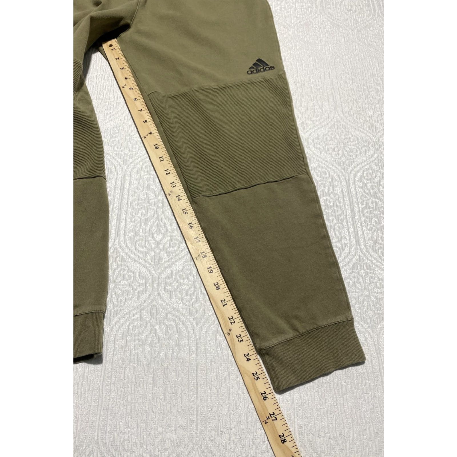 Adidas Adidas Sweatpants Mens XL Olive Green Joggers Ribbed Paneled Athletic Pants Size US 36 / EU 52 - 5 Thumbnail