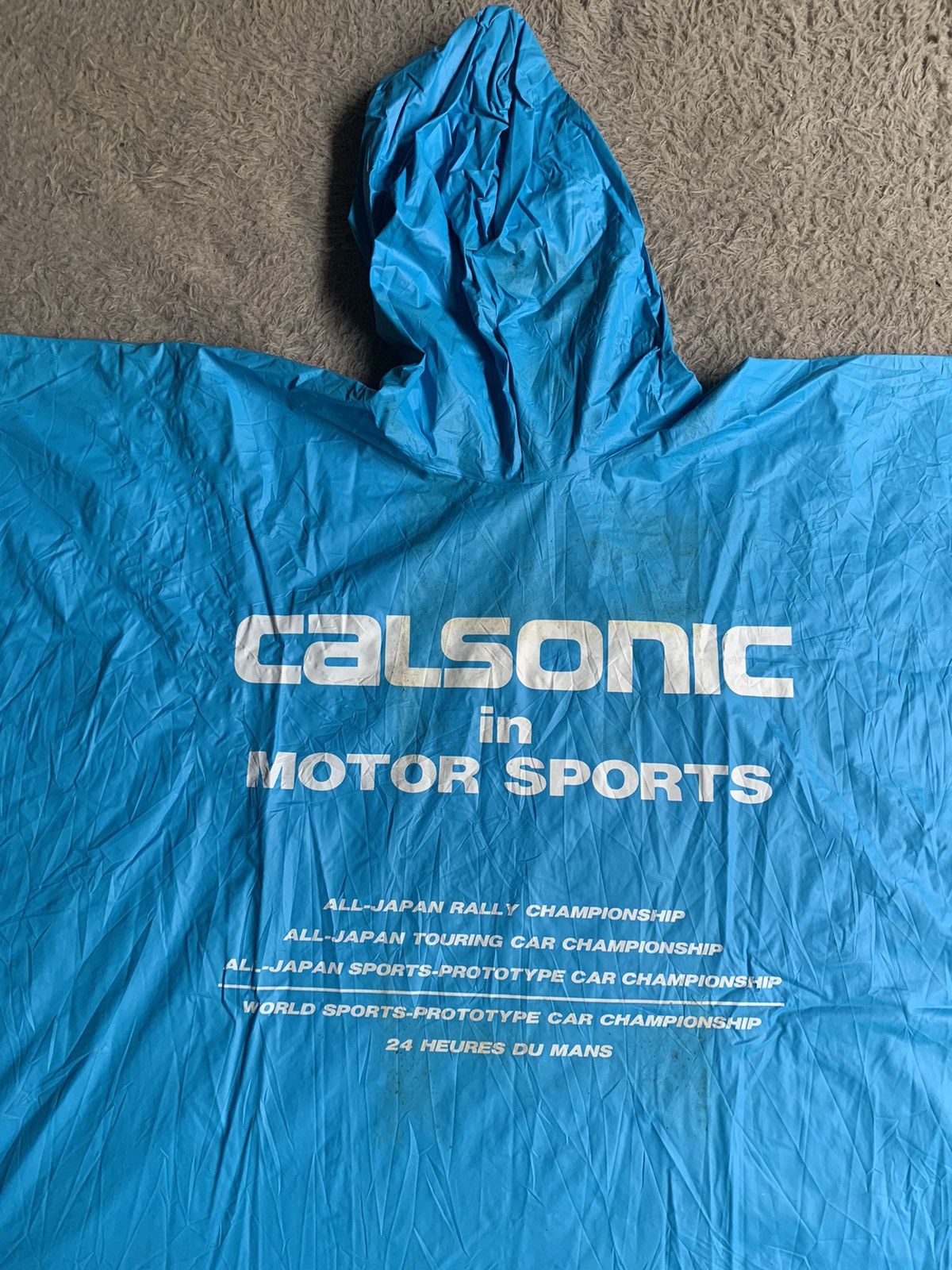 Gear for Sports Vintage 80s 90s Calsonic Racing Team Poncho Rain Jacket Size US XL / EU 56 / 4 - 8 Thumbnail