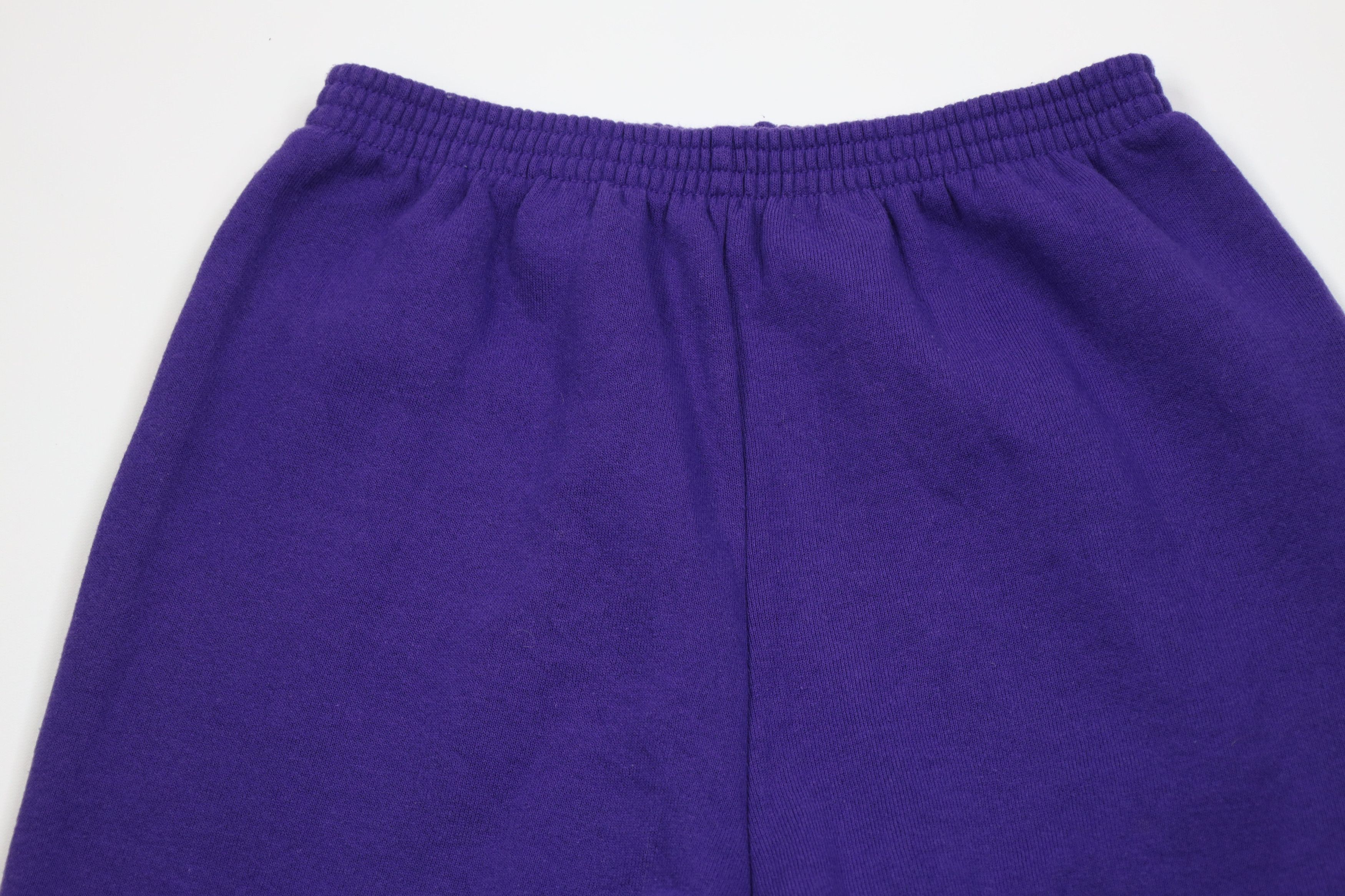 Vintage Vintage 90s Streetwear Blank Tapered Leg Sweatpants Purple Size 24" / US 00 / IT 34 - 2 Thumbnail