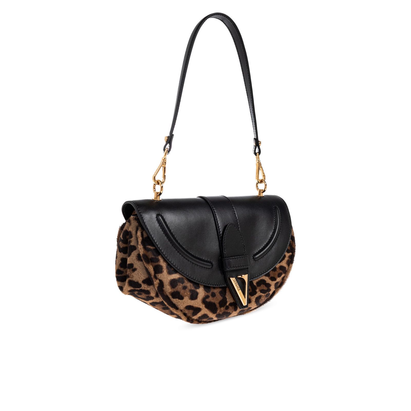 Versace VERSACE Virtus Brown Leather Shoulder Bag New & Authentic Size ONE SIZE - 3 Thumbnail
