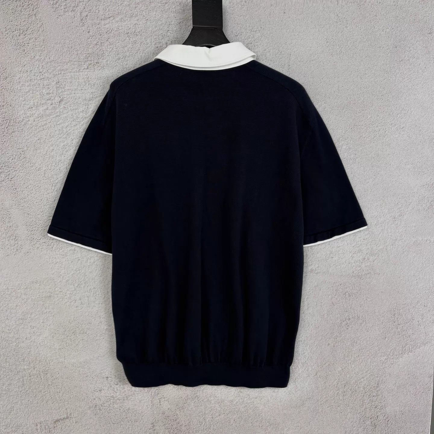 Louis Vuitton LV Logo Embroidery Pearl Button SS Polo Men's Navy Size US M / EU 48-50 / 2 - 2 Thumbnail