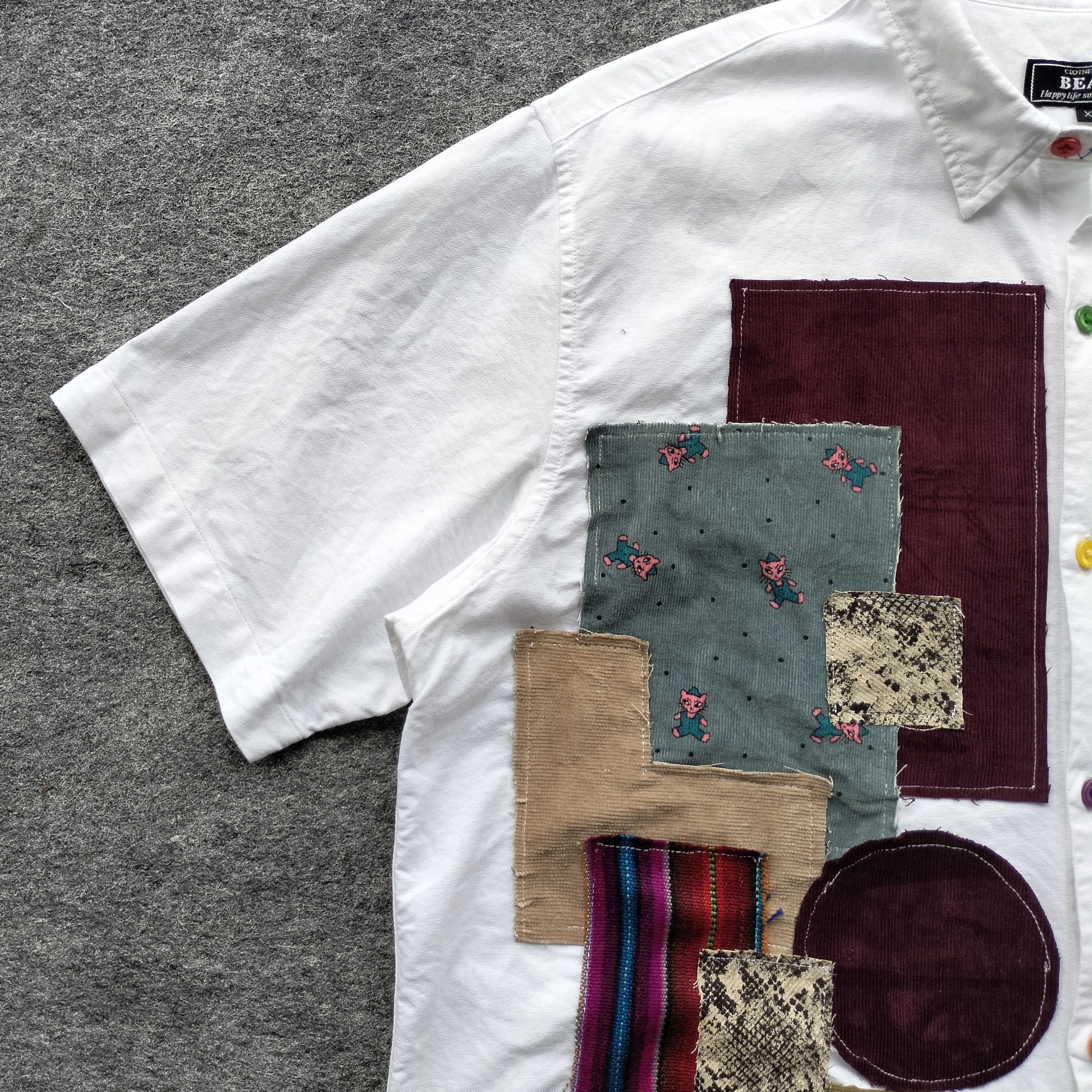 Beams Plus Rework Beams Japan patchwork ss shirt Size US XL / EU 56 / 4 - 3 Thumbnail