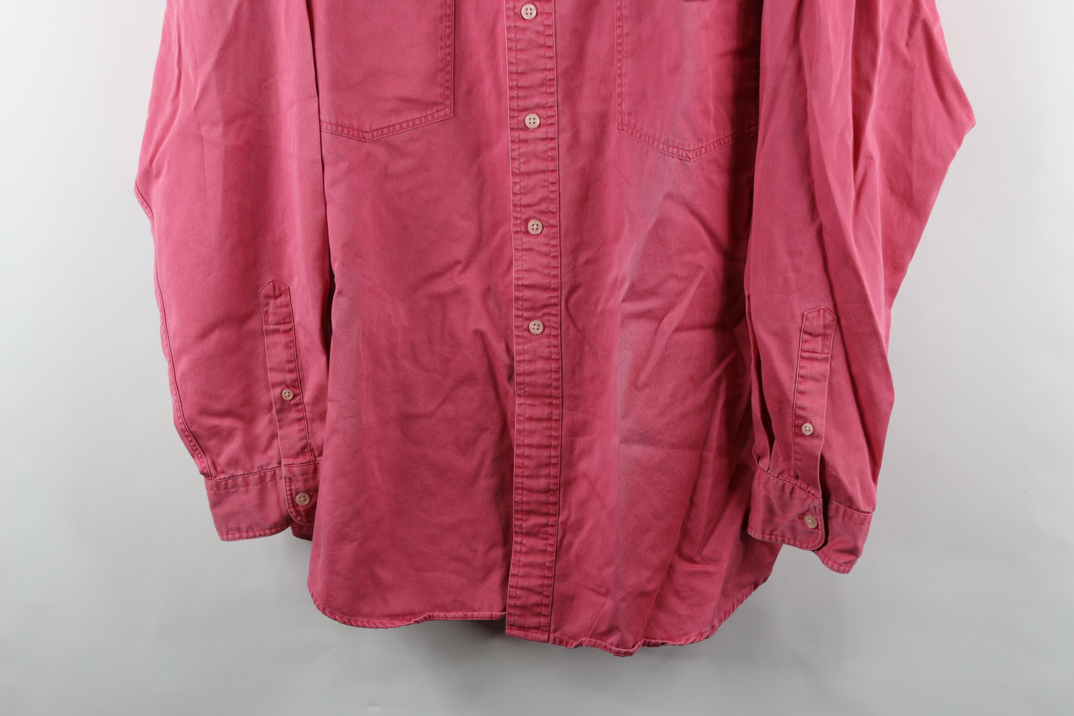 Vintage Vintage 90s Streetwear Fit Stonewash Collared Button Shirt Size US L / EU 52-54 / 3 - 3 Thumbnail