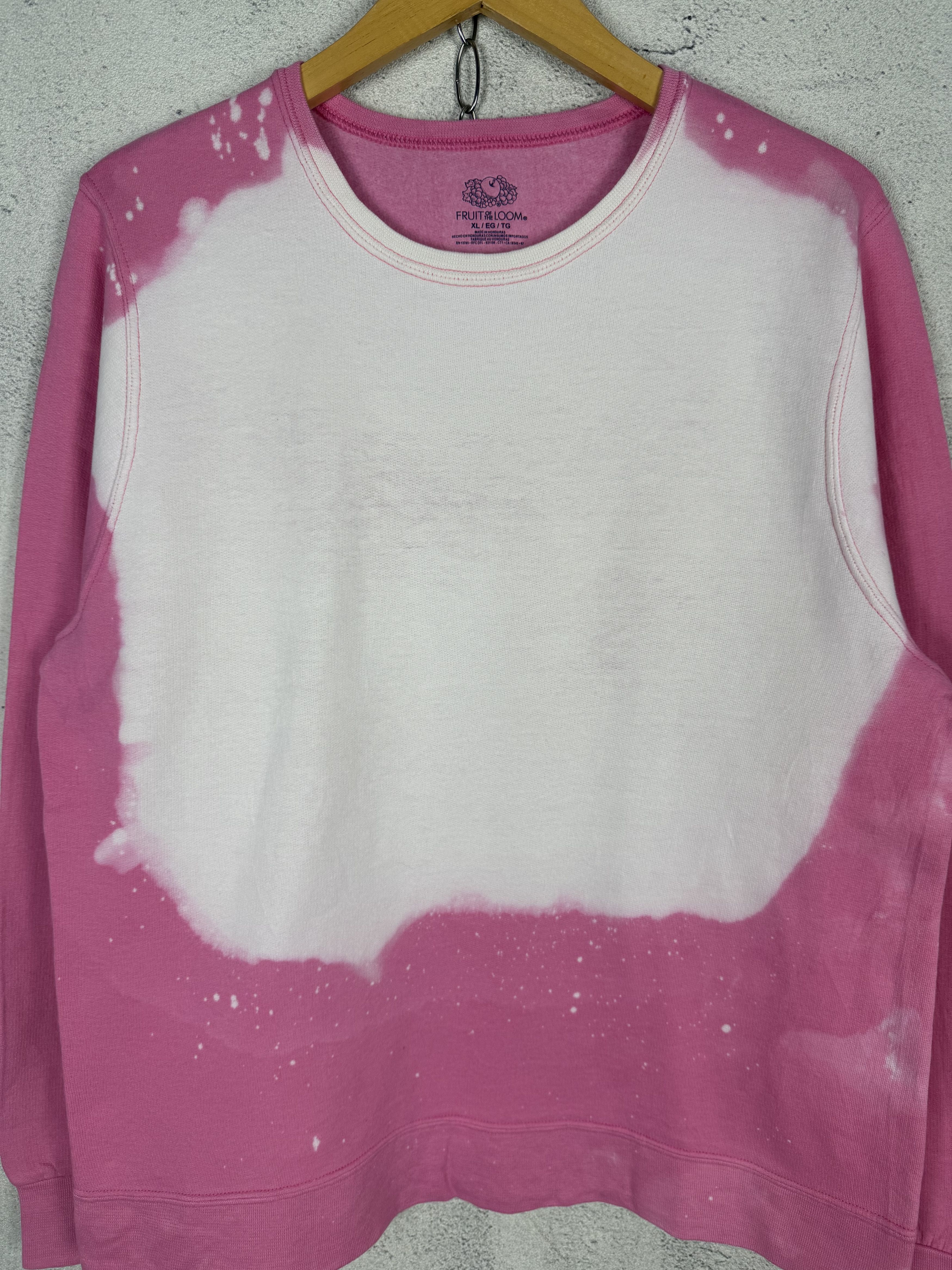 Fruit Of The Loom Fruit Of The Loom FOTL Pink Tie Dye Sweatshirt Crewneck Size US XL / EU 56 / 4 - 2 Thumbnail