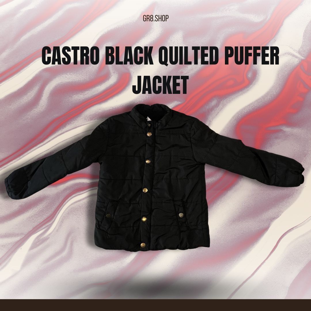 Other Castro Black Quilted Puffer Jacket For Kids Size 10-12Y With Size XS / US 0-2 / IT 36-38 - 1 Thumbnail