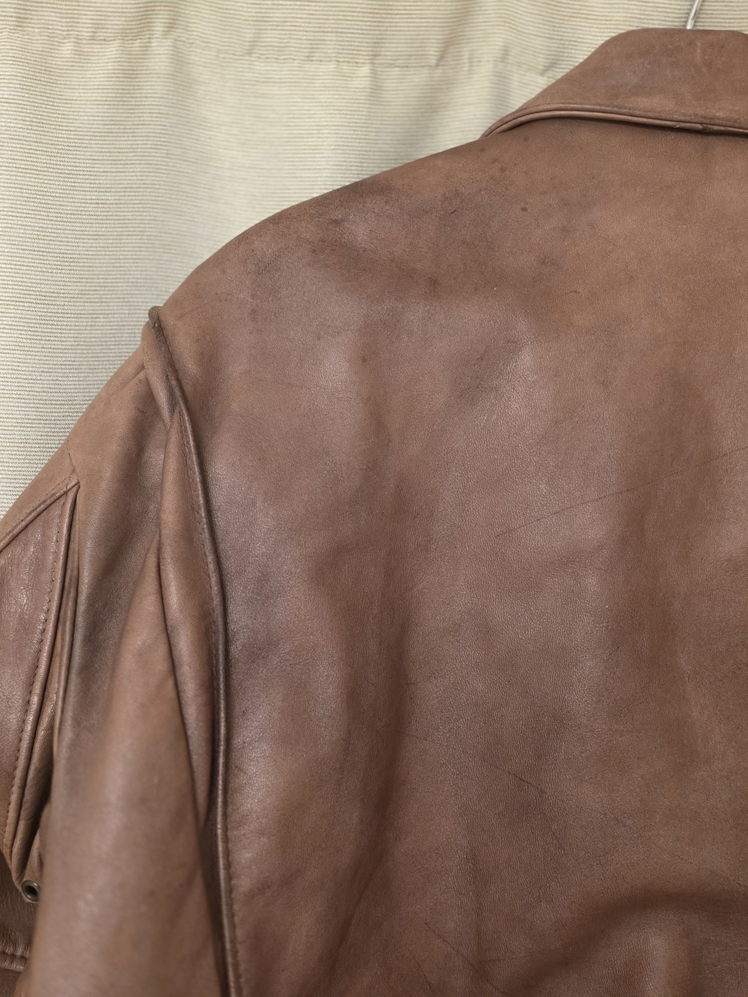 Schott Schott A-2 Leather Flight Jacket Vintage Brown USA Made Size US L / EU 52-54 / 3 - 6 Thumbnail
