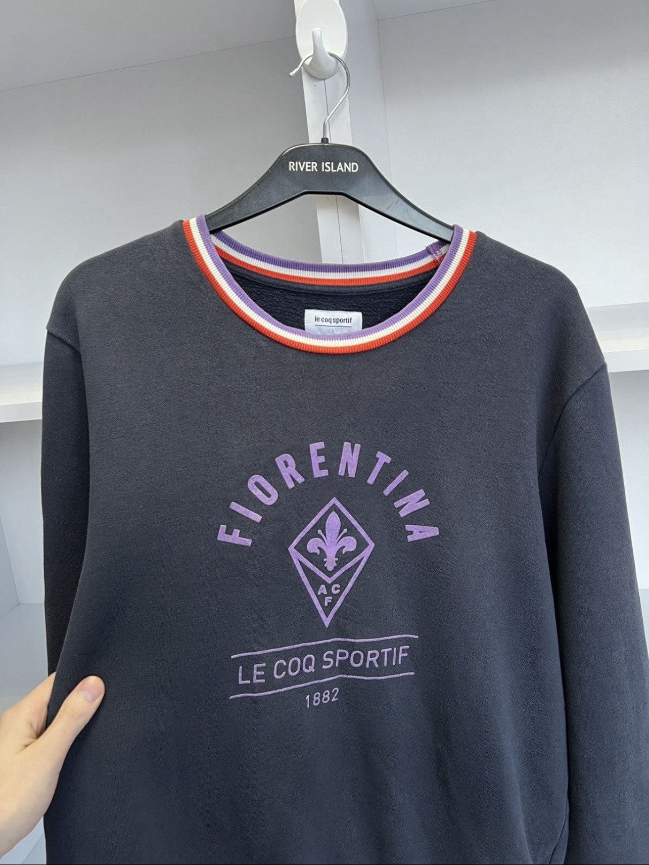 Le Coq Sportif Vintage Le Coq Sportif Fiorentina Football Sweatshirt Size US L / EU 52-54 / 3 - 8 Thumbnail