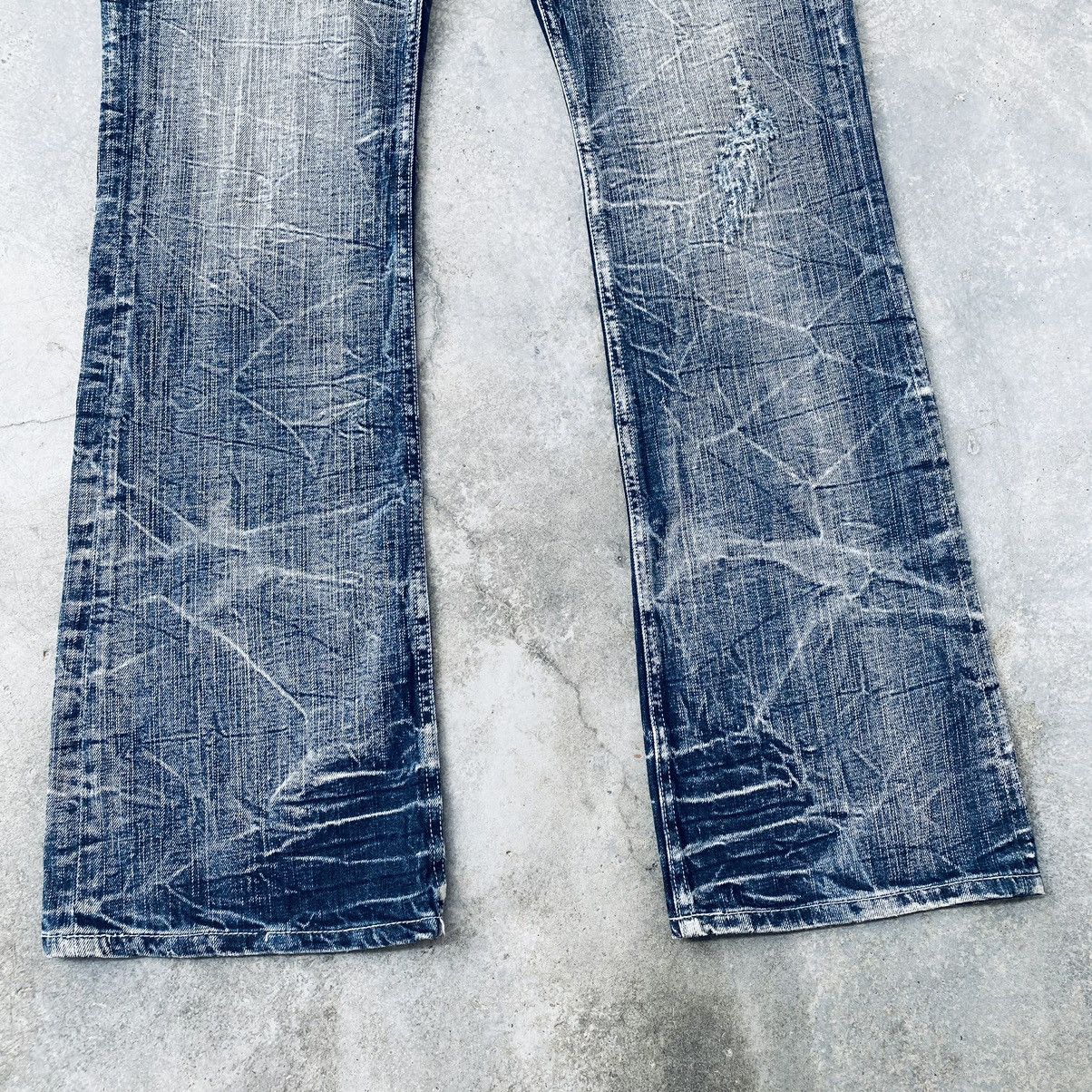 Japanese Brand Vintage Sorridere Flared Distressed Denim Pants Size US 34 / EU 50 - 9 Thumbnail