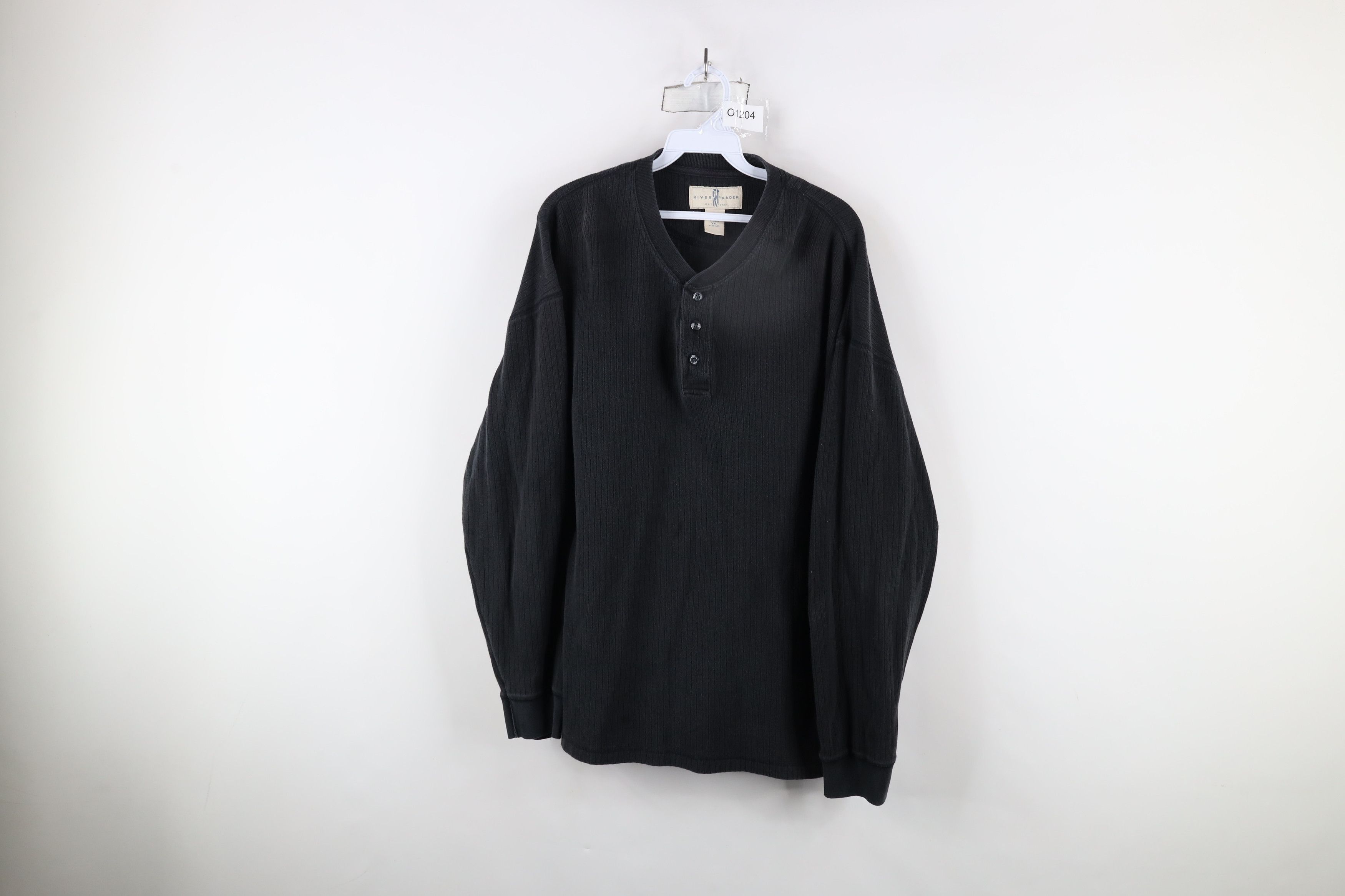 Vintage Vintage 90s Streetwear Knit Long Sleeve Henley T-Shirt Size US XXL / EU 58 / 5 - 1 Thumbnail