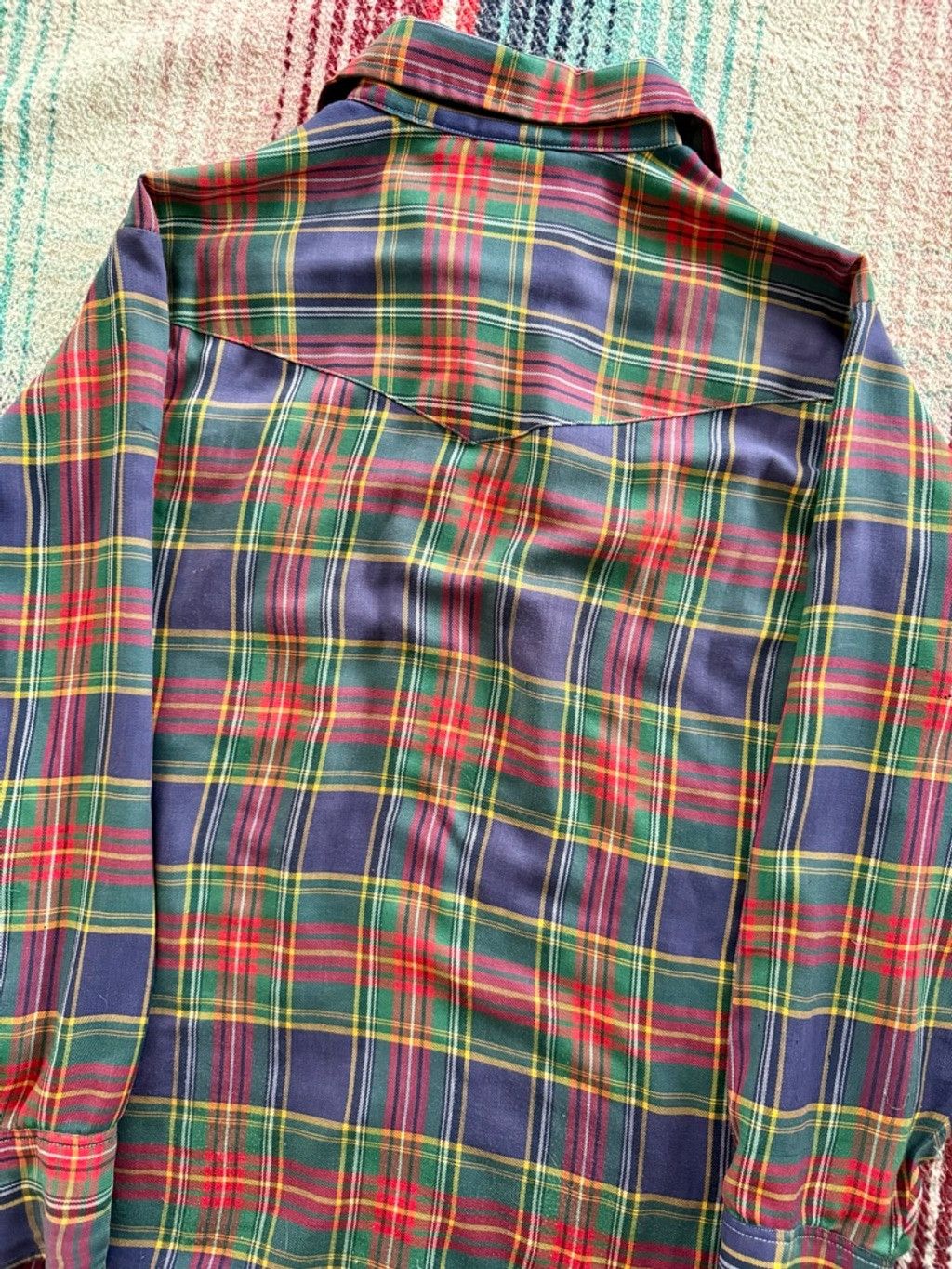 Vintage 70s Ely Plains Plaid Pearl Snap Western Shirt Size US L / EU 52-54 / 3 - 4 Thumbnail