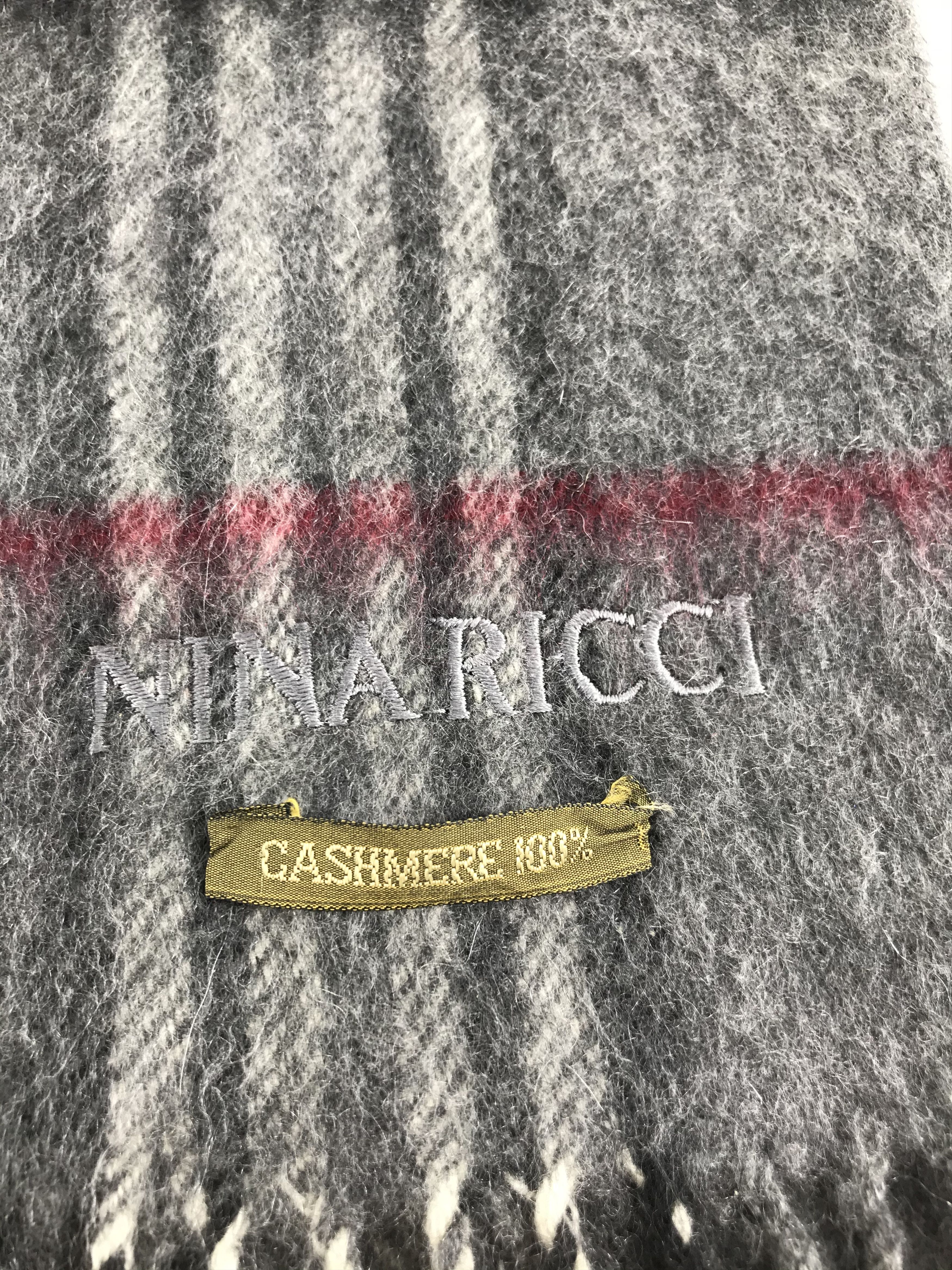 Nina Ricci Nina Ricci Scarf Tartan Cashmere Muffler V122 Size ONE SIZE - 4 Thumbnail