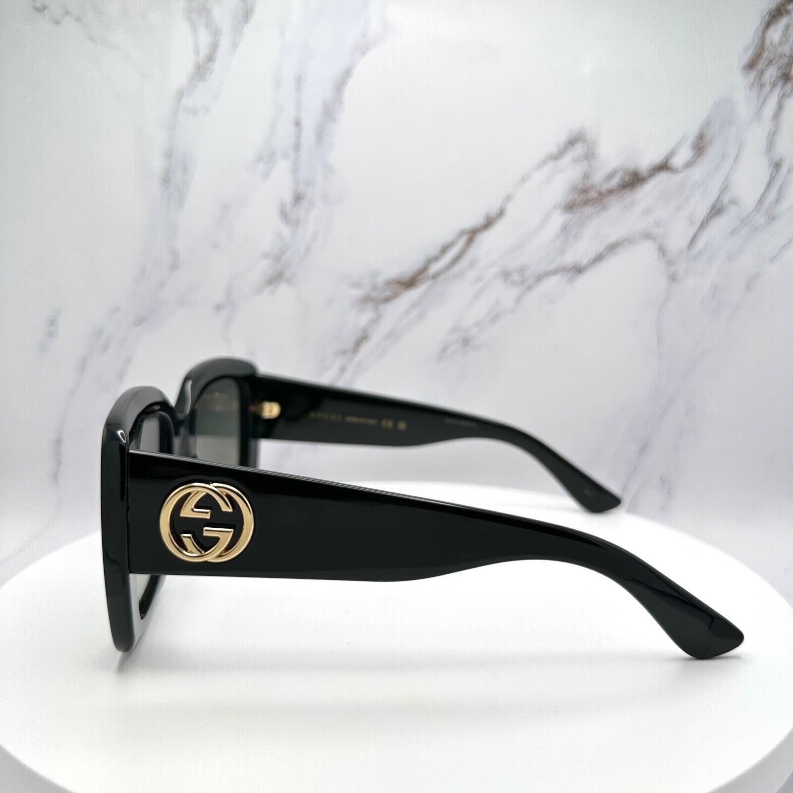 Gucci New Gucci Sunglasses New Black Gold GG Metal Logo Authentic Size ONE SIZE - 4 Thumbnail