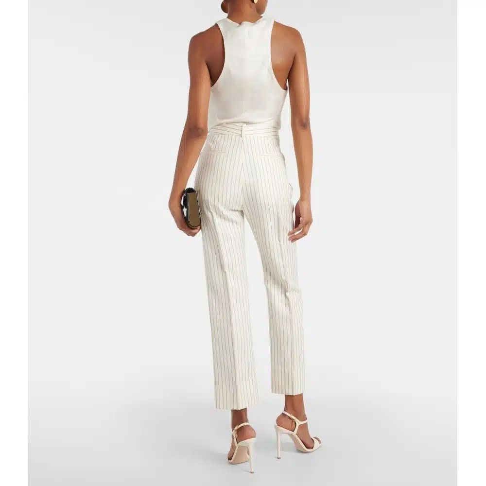 Tom Ford o1loc1c0425 PAW558 Wallis Trousers in White Size 26" / US 2 / IT 38 - 3 Thumbnail