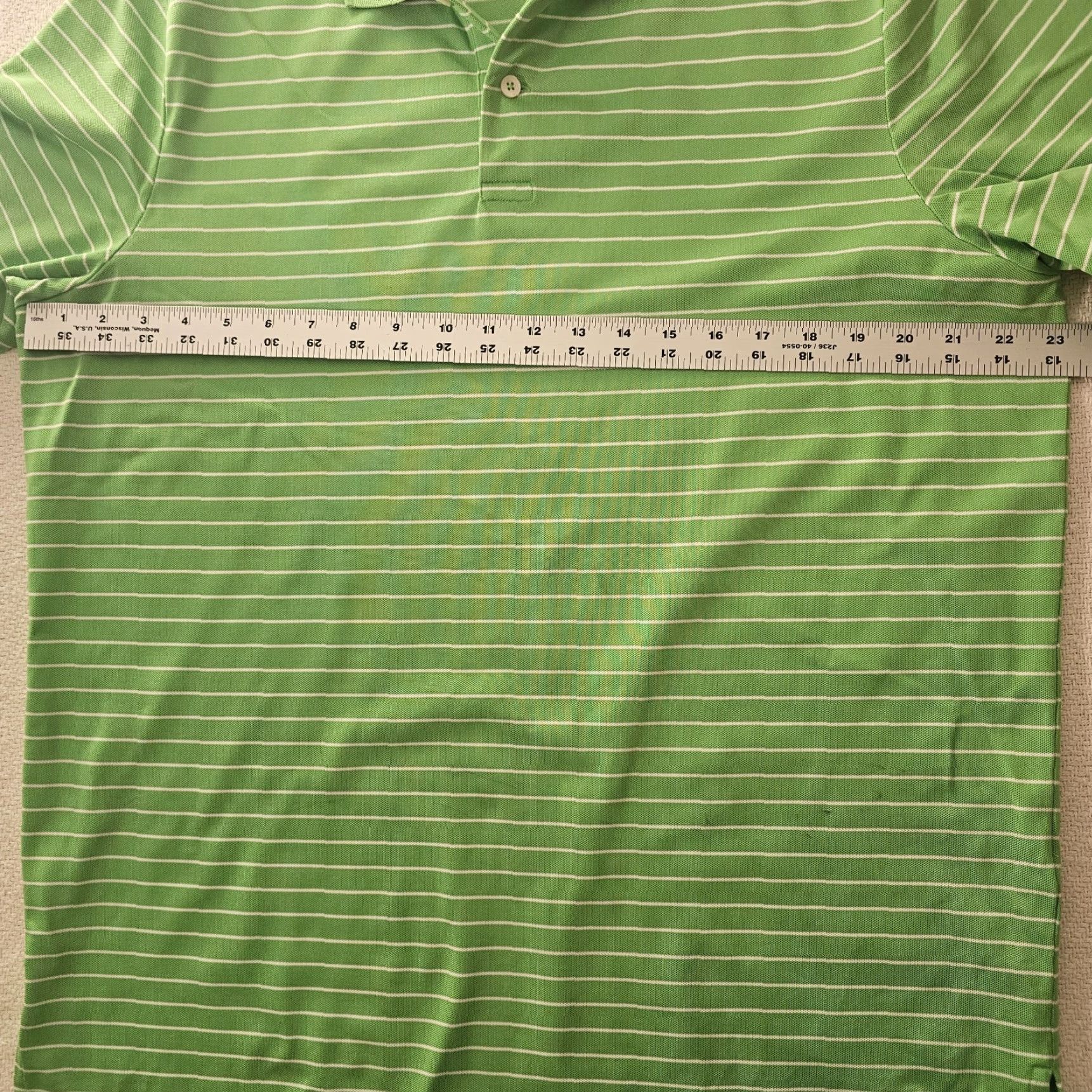 RLX Ralph Lauren RLX Ralph Lauren Polo Shirt Golf Striped Green Large Jersey Stretch Breathable Casual Size US L / EU 52-54 / 3 - 5 Thumbnail
