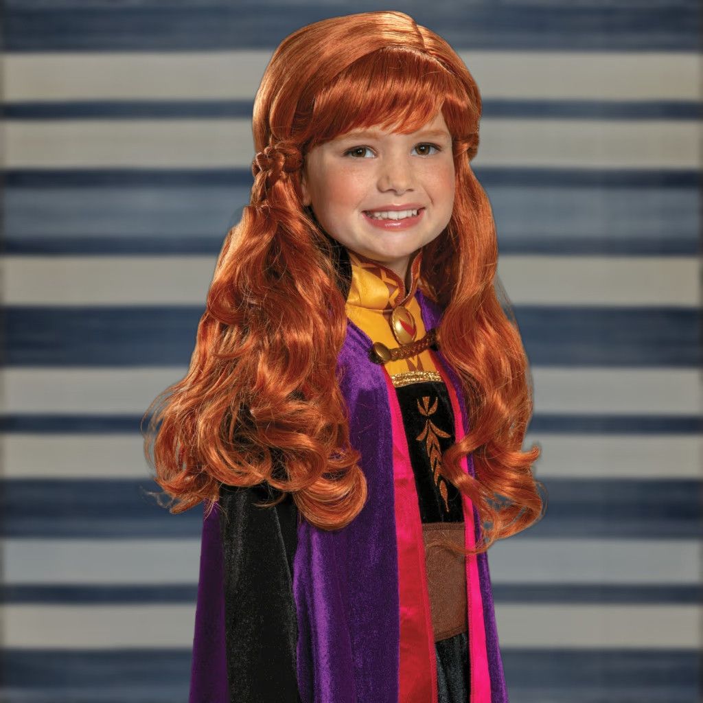 Vintage DISGUISE Anna Wig Costume Accessory One Size Red Frozen 2 Cartoon Characters Girls Size ONE SIZE - 1 Thumbnail