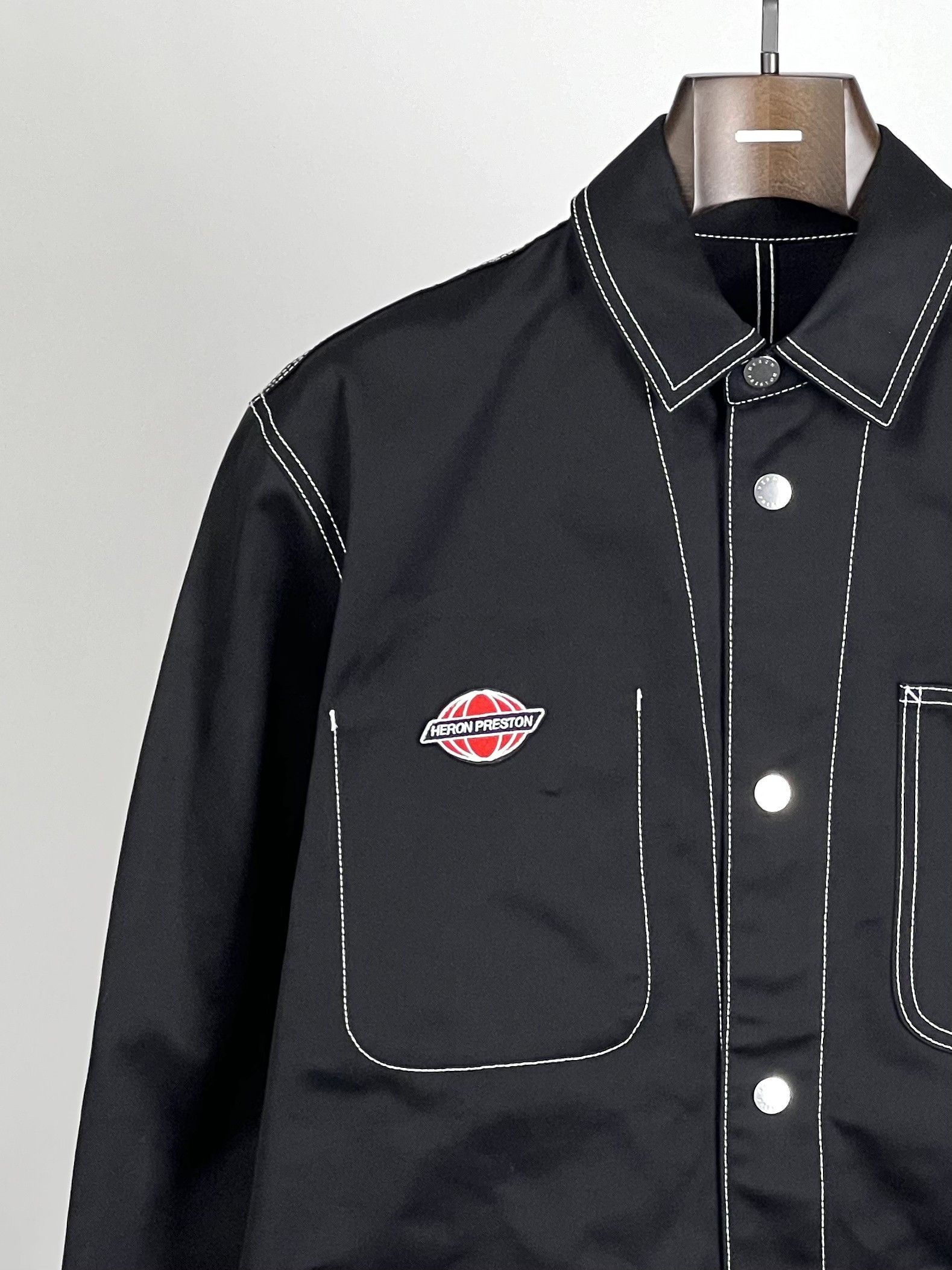 Heron Preston Brand New WHITE STITCH GHOST POCKET JKT Jacket Size US M / EU 48-50 / 2 - 2 Thumbnail