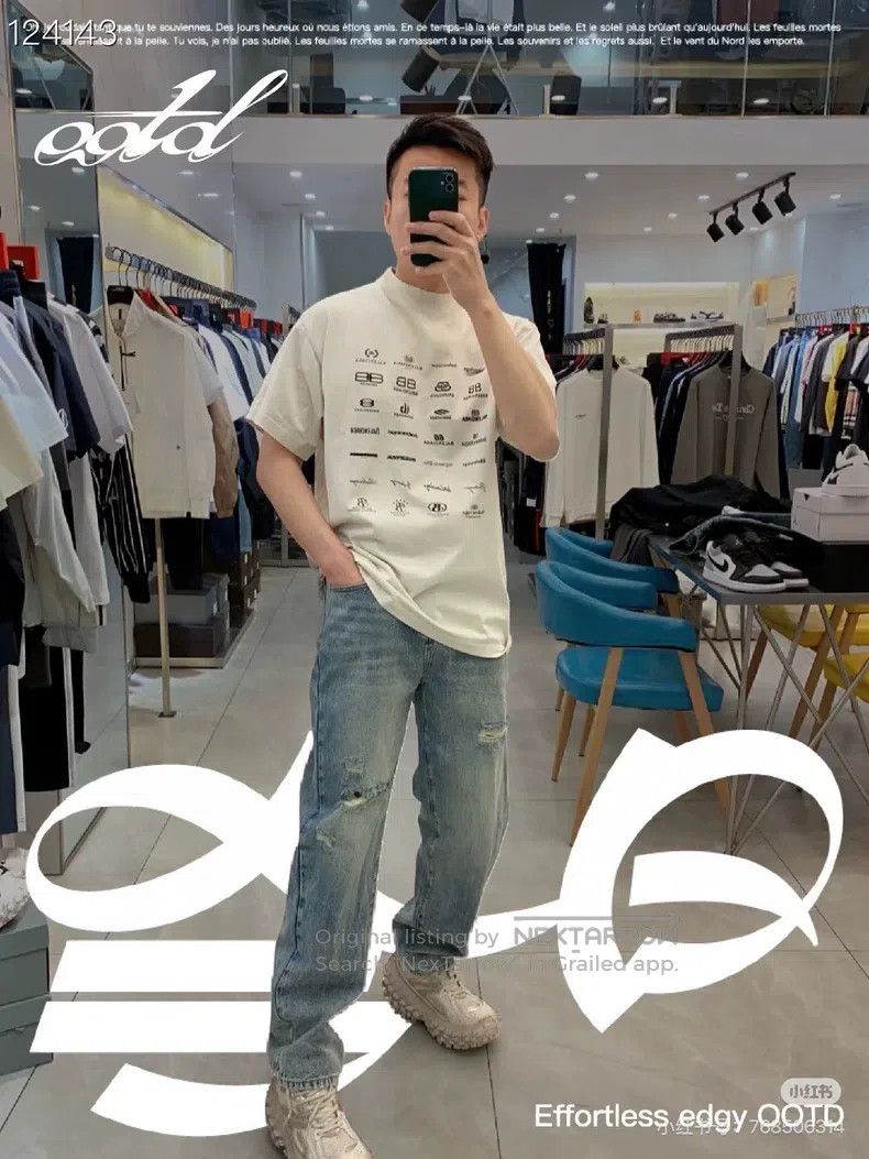 Balenciaga Balenciaga Letter Logo Printed Round Neck Short Sleeve T-S Size US S / EU 44-46 / 1 - 6 Thumbnail