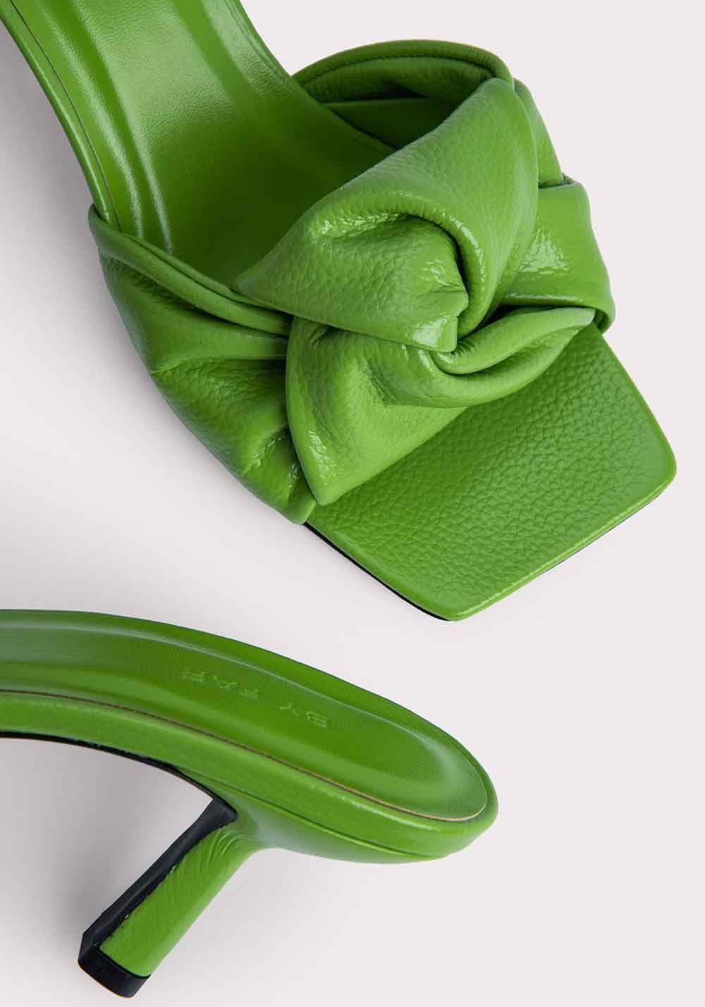 By Far o1mle1224 Lana Gloss Grained Leather Mules in Pistachio Size US 7 / IT 37 - 5 Thumbnail