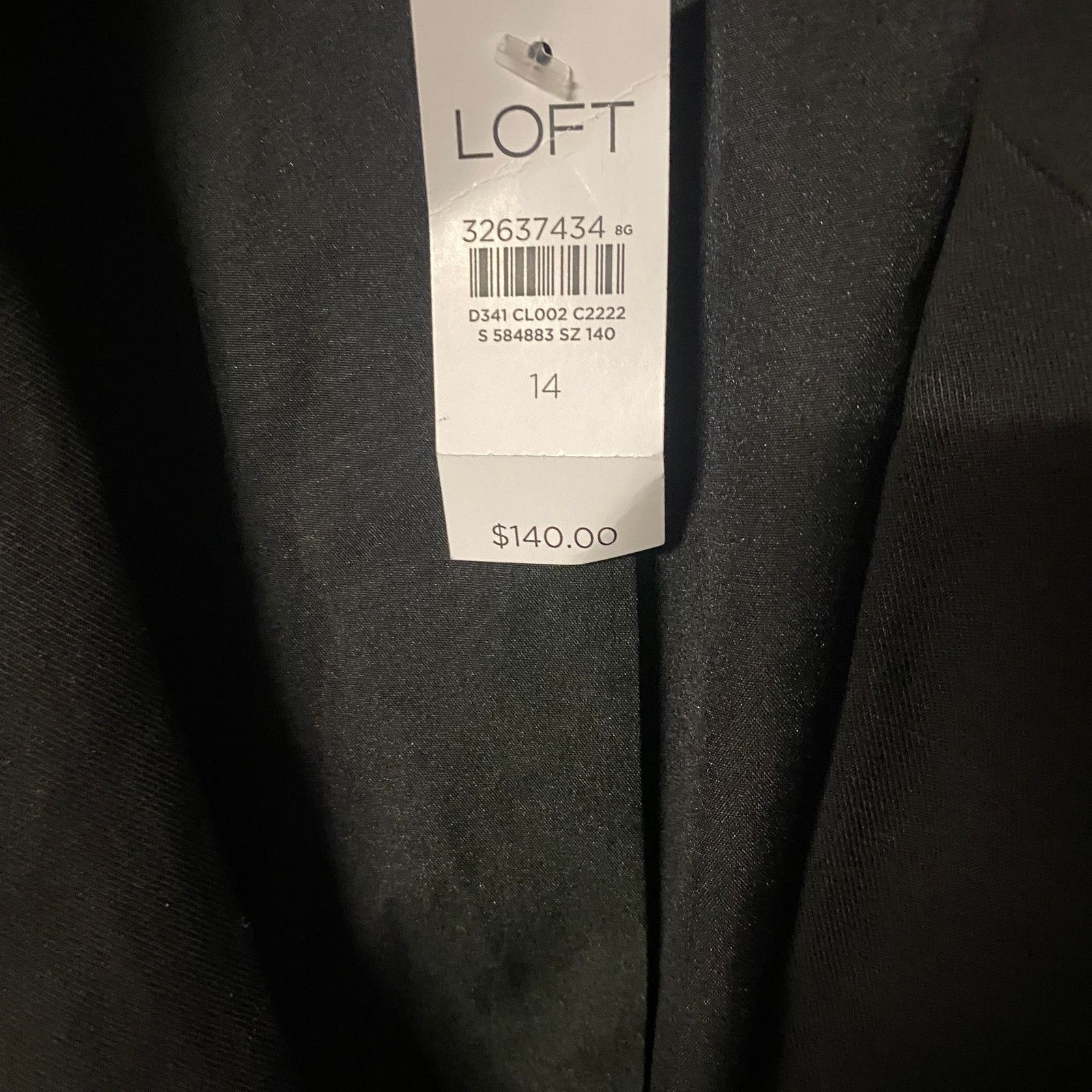 Loft NWT Ann Taylor LOFT Black Single One Button Blazer Jacket 14 Size XL / US 12-14 / IT 48-50 - 5 Thumbnail