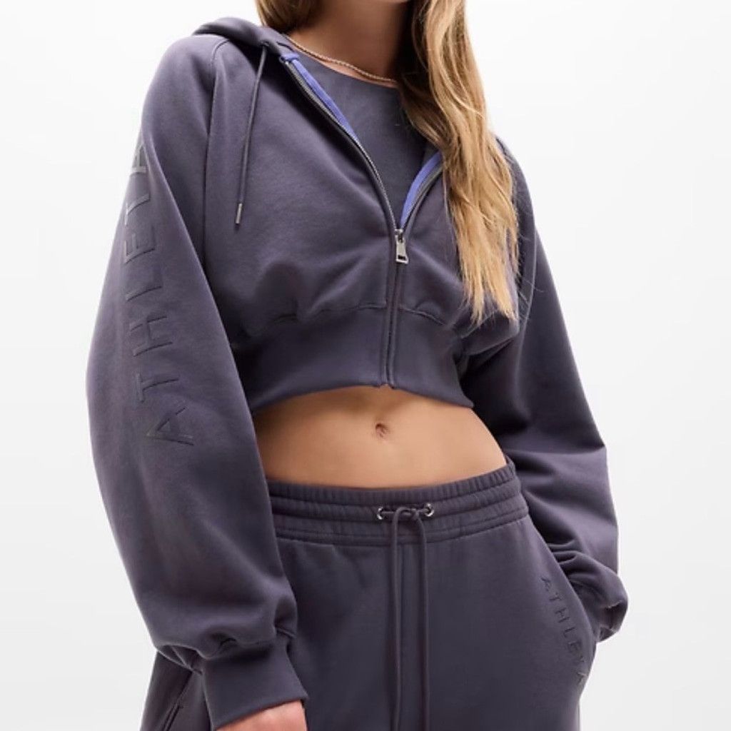 Athleta Athleta x Simone Biles Forever Fleece Crop Full Zip | NWT | Size M / US 6-8 / IT 42-44 - 1 Thumbnail