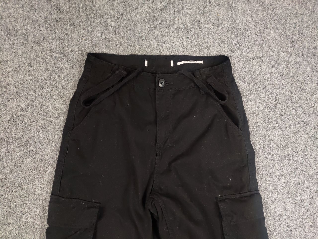 Japanese Brand Vintage Japanese Black Straight Multi Cargo Pants Y2K Style Size US 30 / EU 46 - 7 Thumbnail