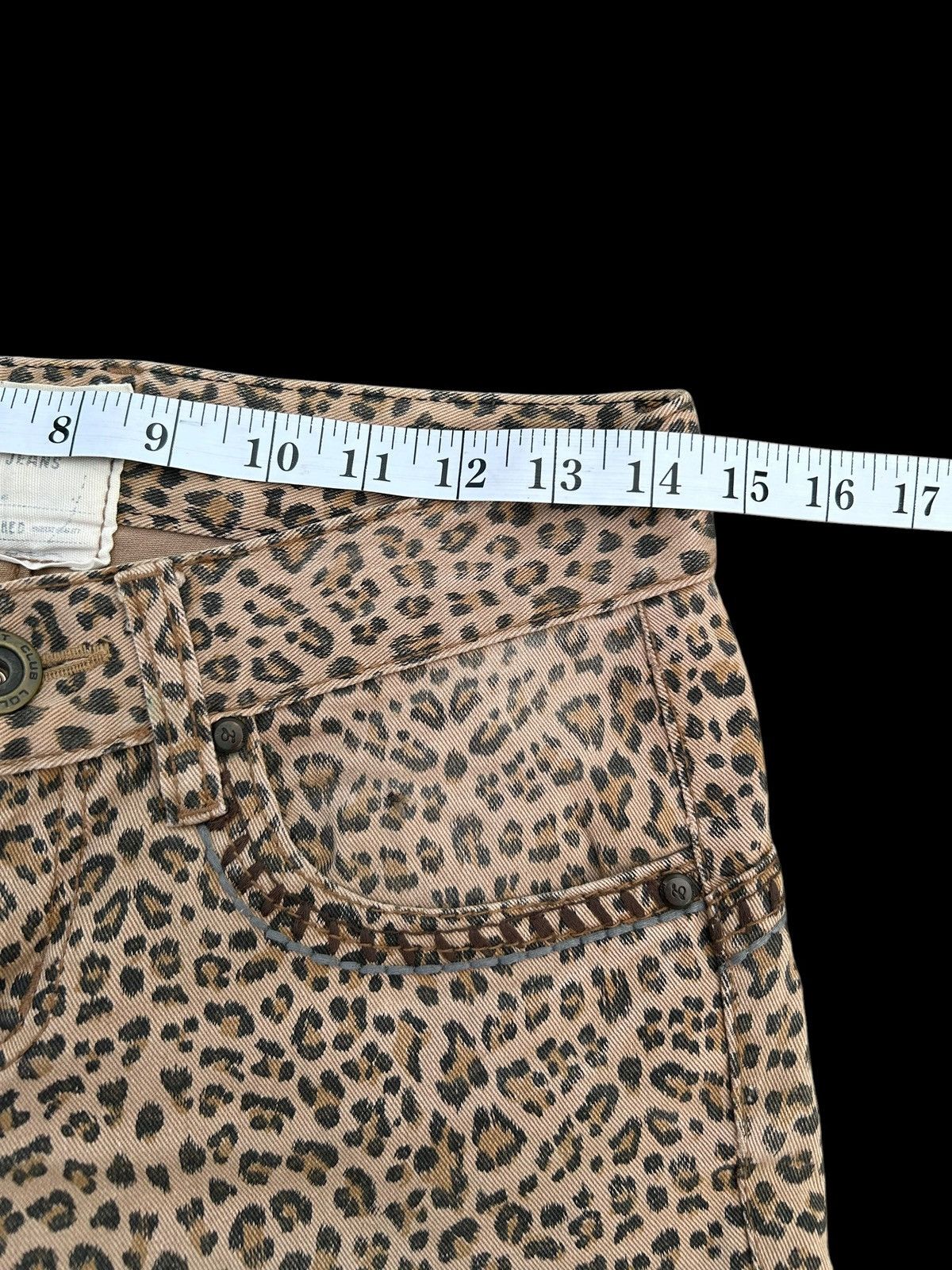 Kapital YOSHITOMO NARA LOLITA Exotic Leopard Distressed Denim Jeans Size US 29 - 15 Thumbnail