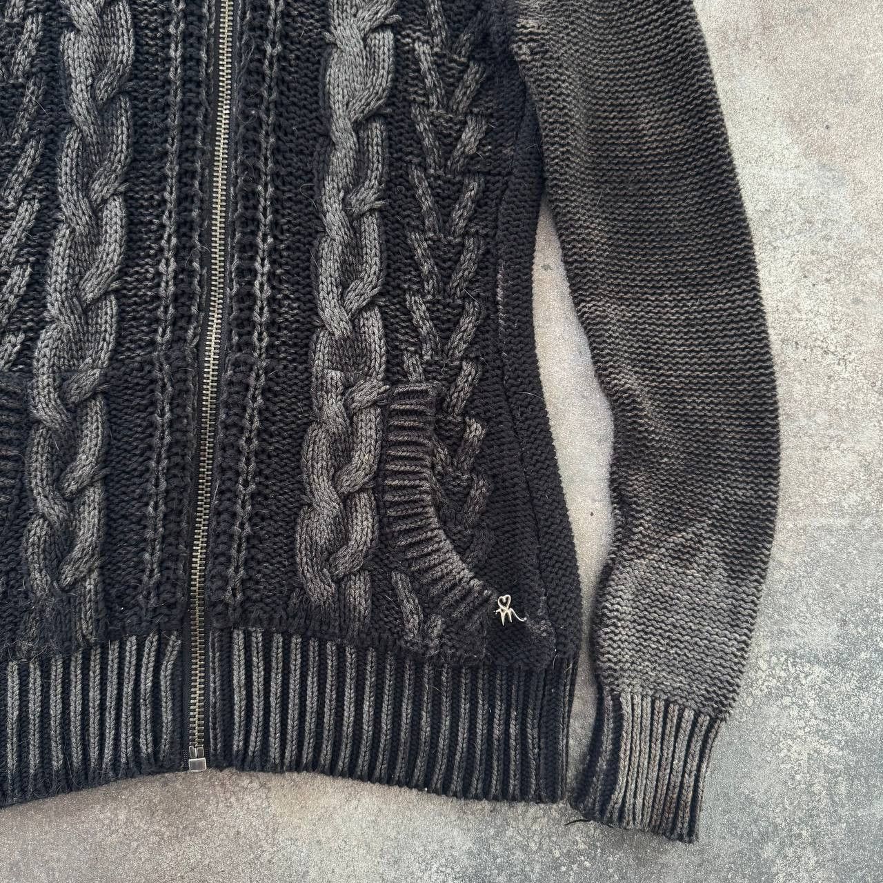 If Six Was Nine Avant Garde Unisex Faded/Washed Knit Hooded Zip Sweater Size US S / EU 44-46 / 1 - 7 Thumbnail