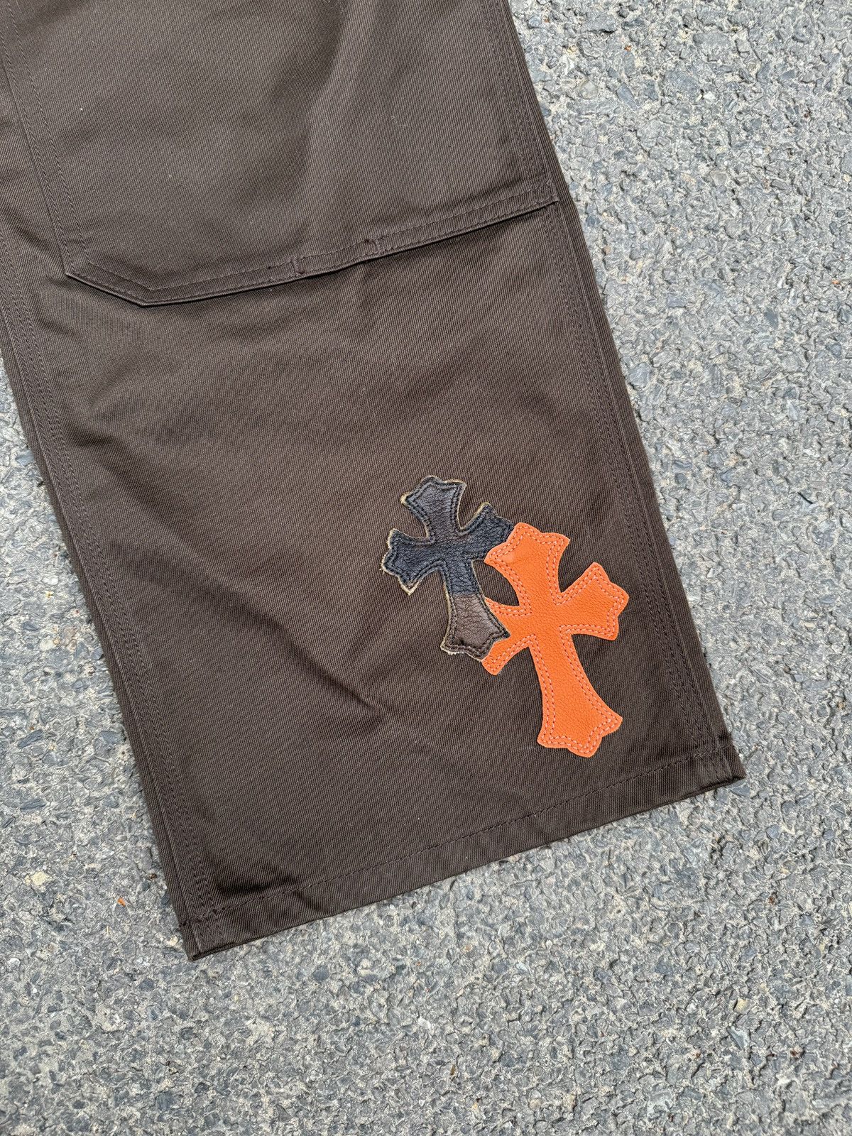 Chrome Hearts Chrome Hearts Double Knee Orange Cross Carpenter Pants Size US 34 / EU 50 - 7 Thumbnail