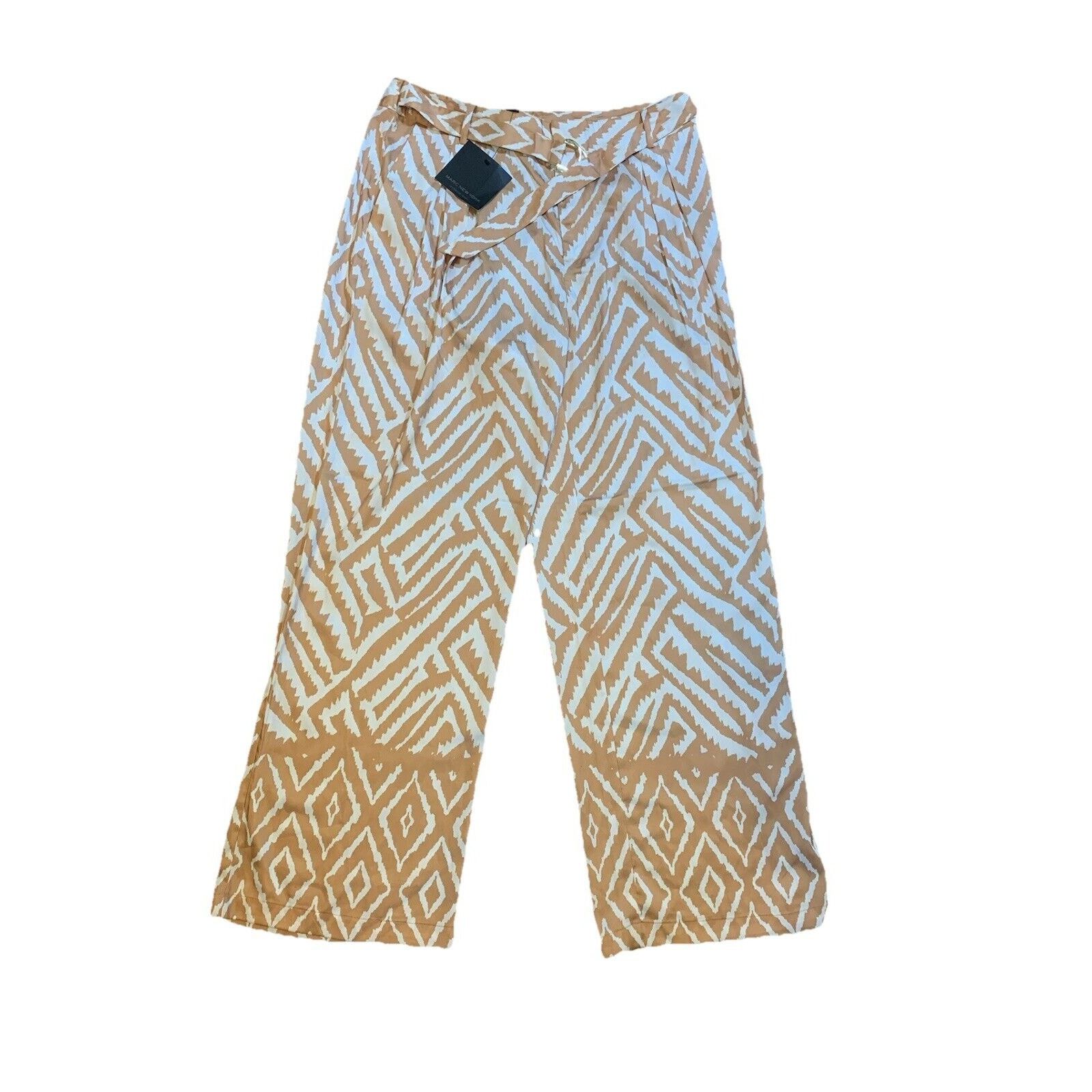 Marcs Marc NY Wide Leg Palazzo Pant Geometric Print Size 12 NWT Size 34" / US 12 / IT 48 - 2 Thumbnail
