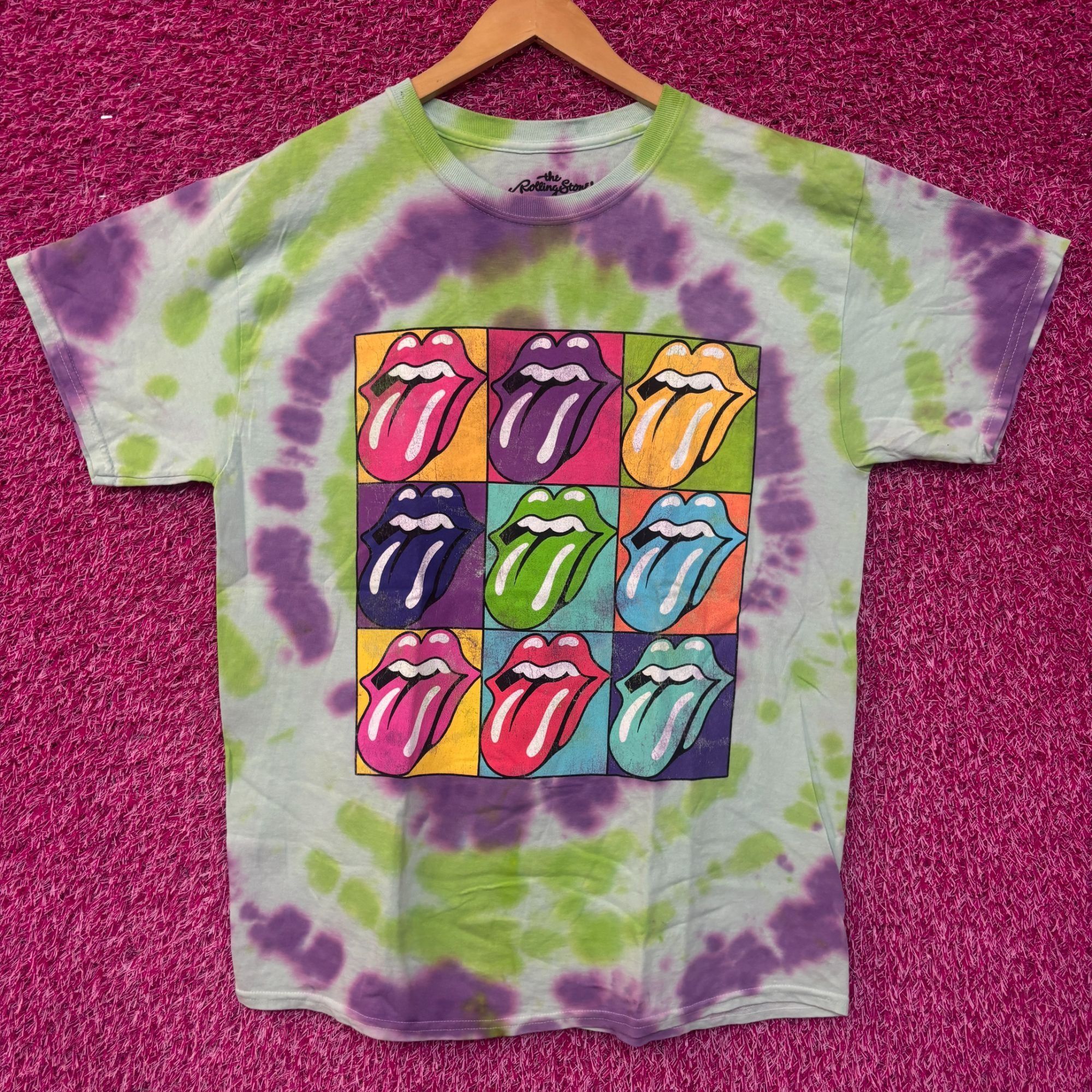 The Rolling Stones The Rolling Stones Hot Lips Pop Art Oversized Rock Tie Dye M Size US M / EU 48-50 / 2 - 1 Thumbnail