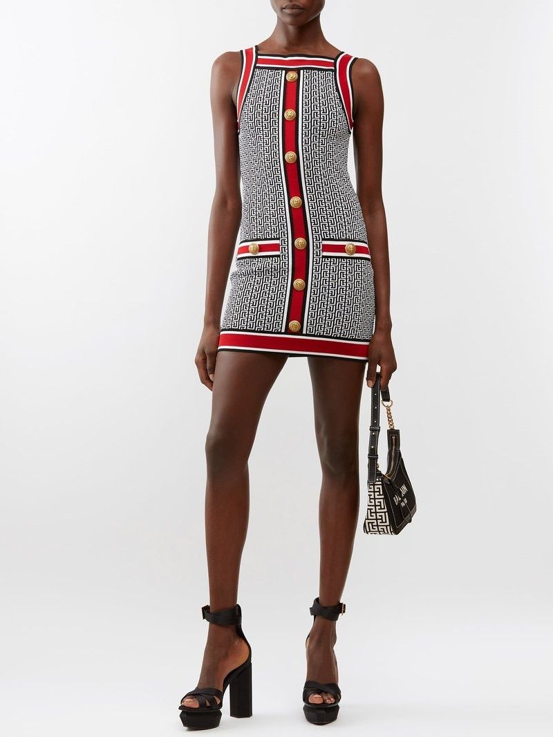 Balmain o1y0525 Mini Dress in Multicolor Size M / US 6-8 / IT 42-44 - 5 Thumbnail