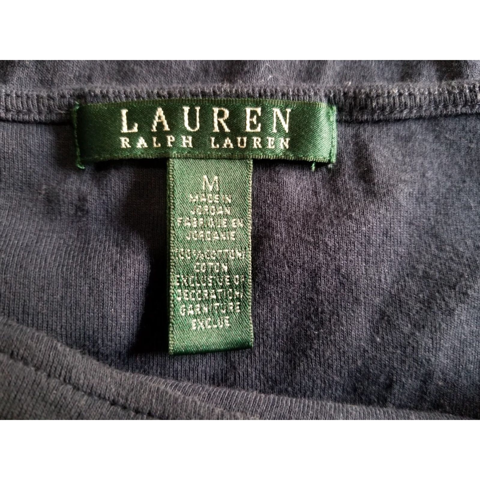Ralph Lauren Ralph Lauren Lauren Women's Dress Navy Blue Sleeveless Size Medium A-Line Knee Length Collared Embroidered Knit Cotton Casual Dress Size M / US 6-8 / IT 42-44 - 7 Thumbnail