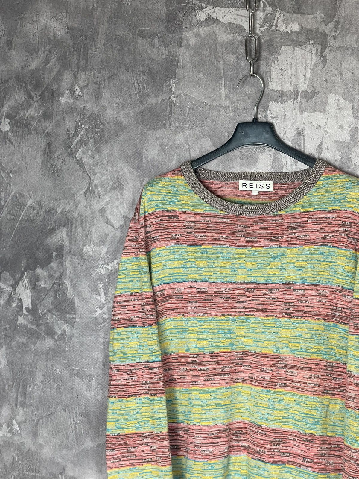 Reiss × Vintage Reiss Vintage Knitted Multicolour Sweater Size US L / EU 52-54 / 3 - 4 Thumbnail