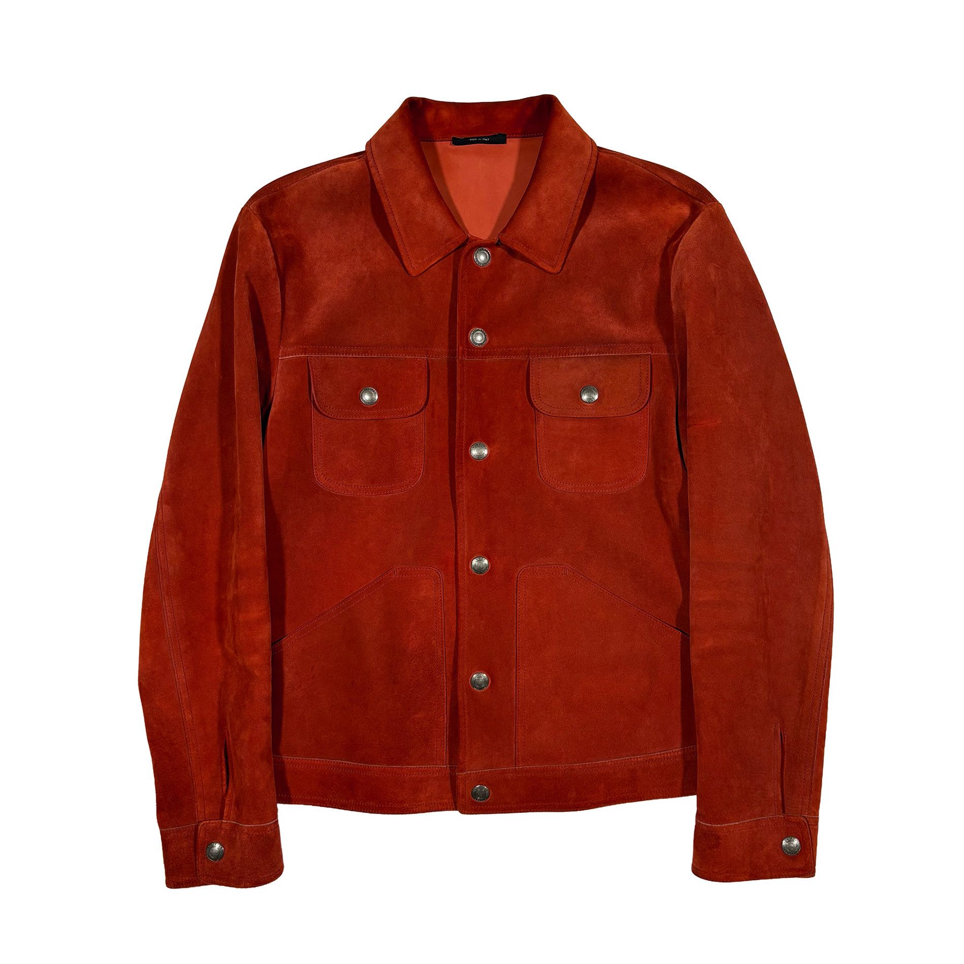 Tom Ford TOM FORD Ultimate Cashmere Suede Western Jacket Red Size 50 Size US M / EU 48-50 / 2 - 1 Thumbnail