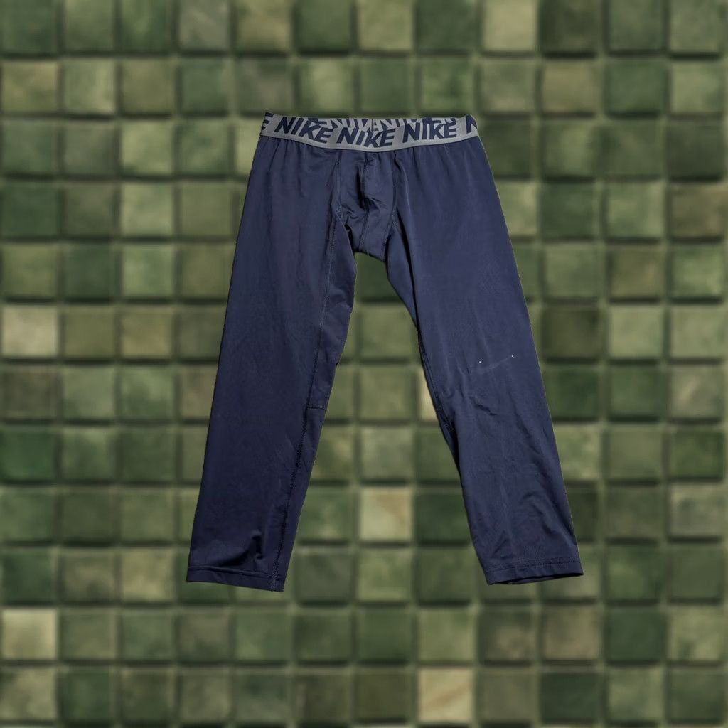Nike Nike Dri-Fit Compression Layer Training Pants Men Medium Navy Blue Size US 31 - 1 Thumbnail