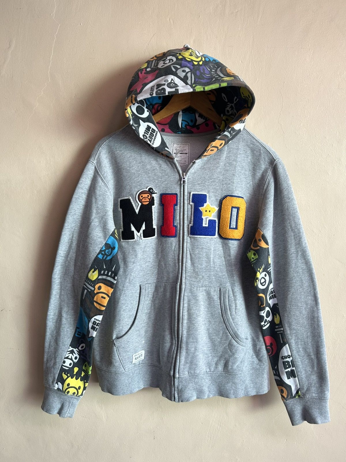 Bape × Chocolate BAPE x CHOCOOLATE - CHENILLE STITCH FULL ZIP HOODIE Size US L / EU 52-54 / 3 - 1 Thumbnail