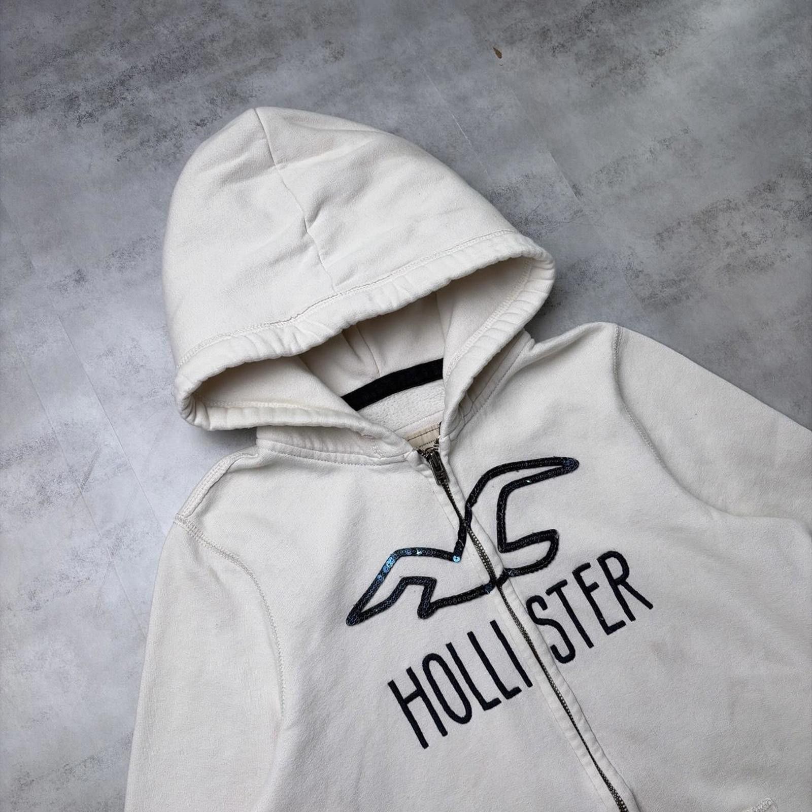 Other Y2K White Hollister Surf Grunge Zip Up Hoodie Size L / US 10 / IT 46 - 5 Thumbnail