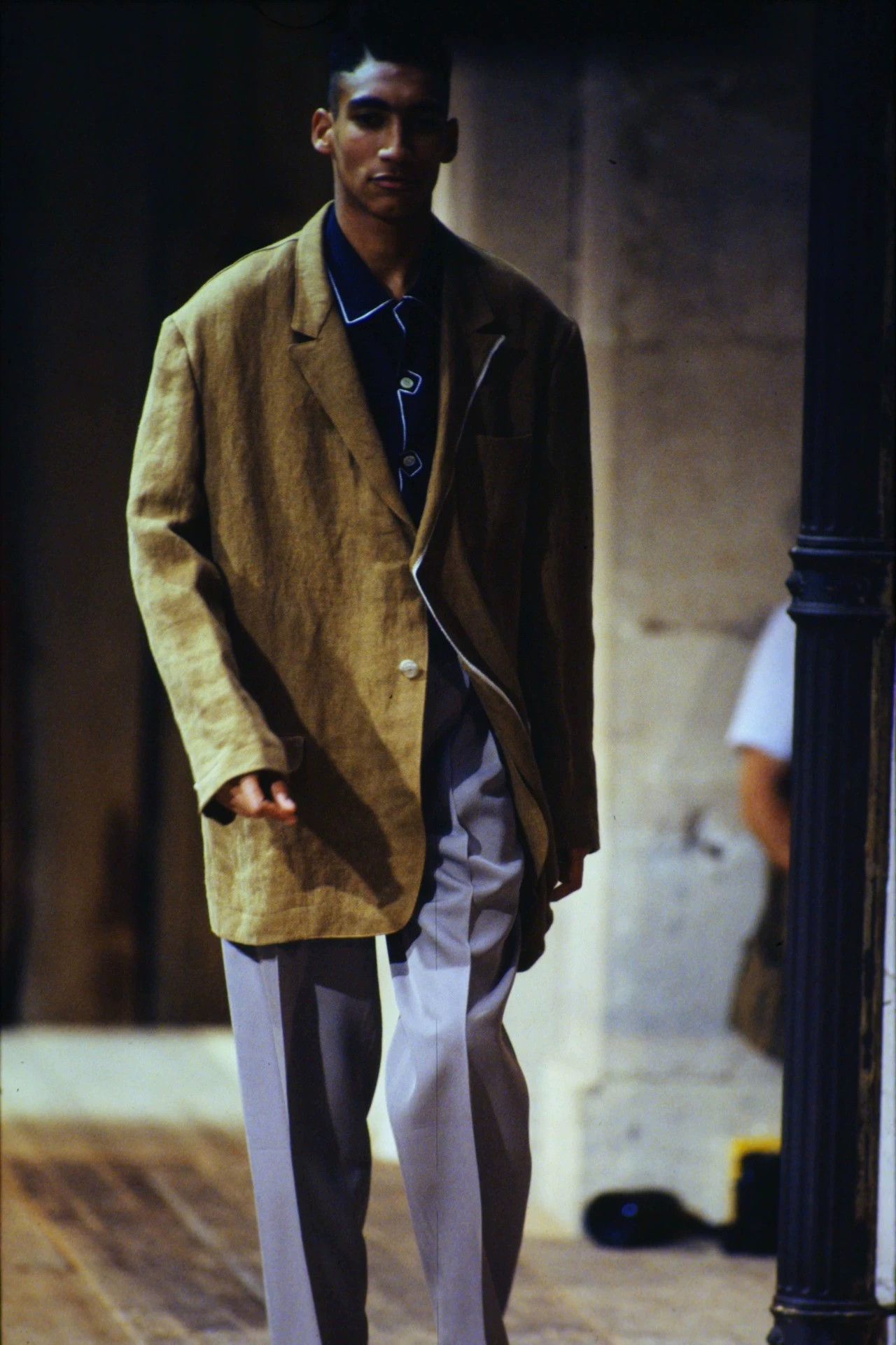 Yohji Yamamoto Yohji Yamamoto 92SS Topstitch Cuban Collar Shirt Size US M / EU 48-50 / 2 - 3 Thumbnail