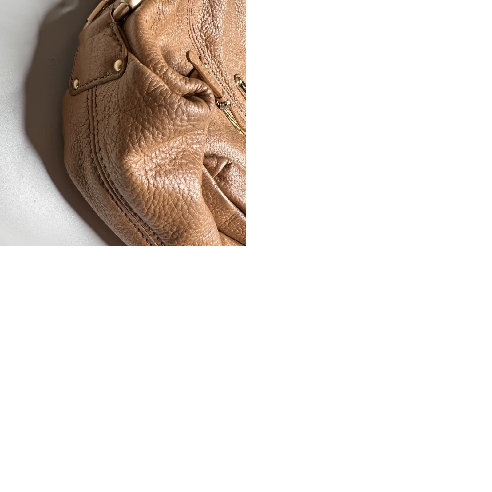 Michael Kors Michael Kors Austin Pebbled Leather Shoulder Tote Bag Brown Hobo Bag Women Size ONE SIZE - 9 Thumbnail